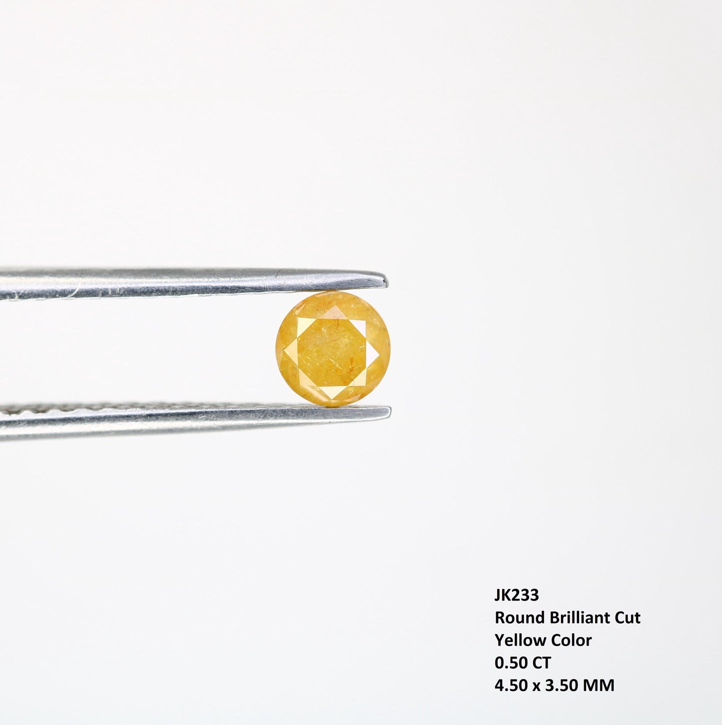 Captivating Natural Yellow Rustic Round Cut Diamond - Distinctive Gemstone for Engagement Rings, Handmade Jewelry & Custom Pieces