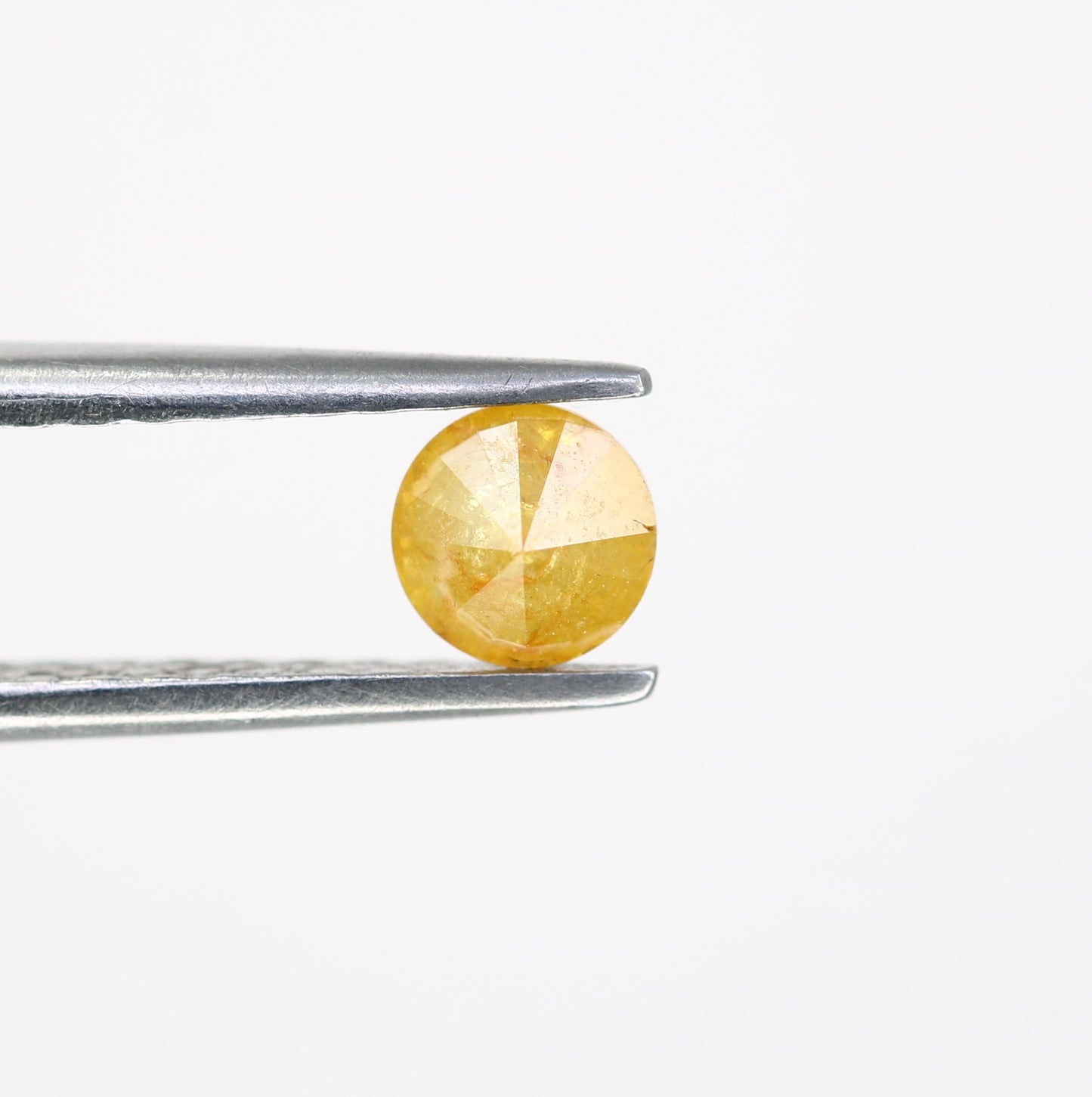 Captivating Natural Yellow Rustic Round Cut Diamond - Distinctive Gemstone for Engagement Rings, Handmade Jewelry & Custom Pieces