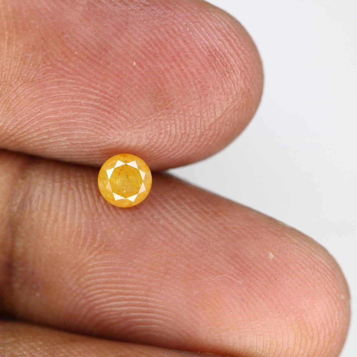 Captivating Natural Yellow Rustic Round Cut Diamond - Distinctive Gemstone for Engagement Rings, Handmade Jewelry & Custom Pieces