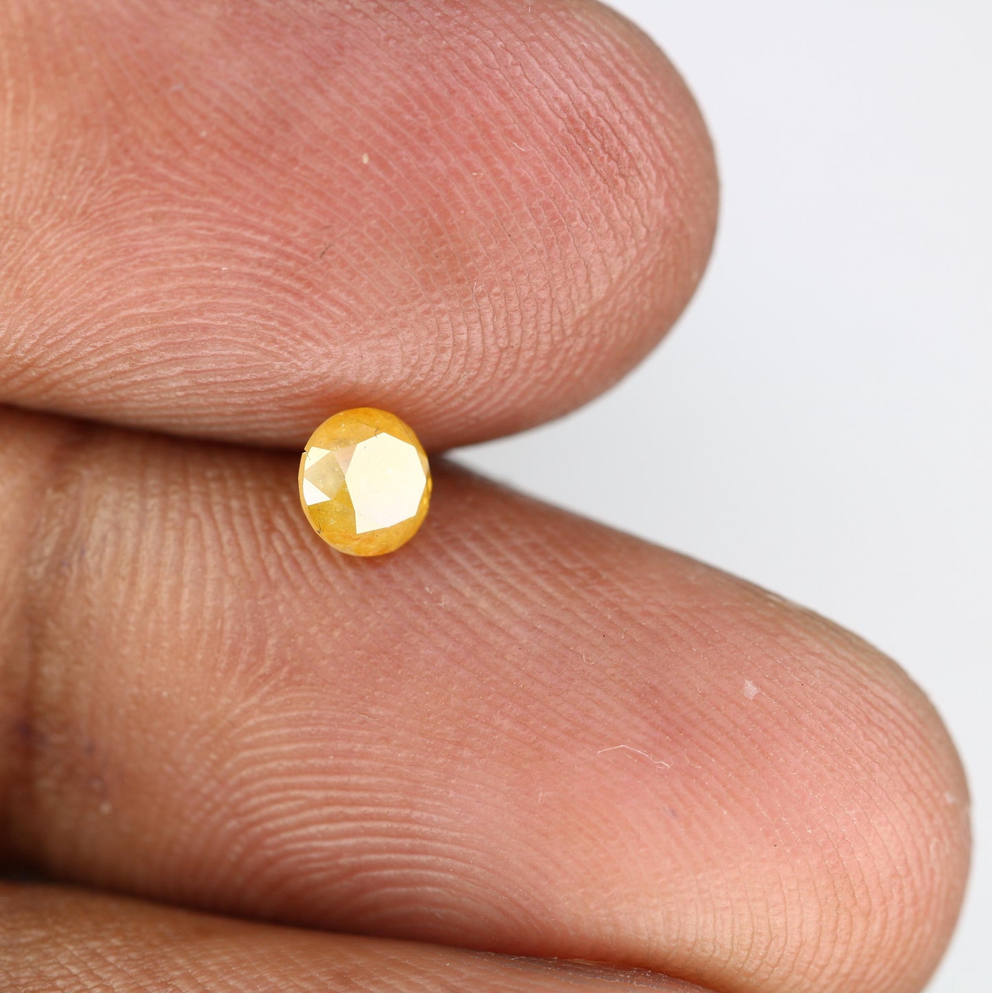 Captivating Natural Yellow Rustic Round Cut Diamond - Distinctive Gemstone for Engagement Rings, Handmade Jewelry & Custom Pieces