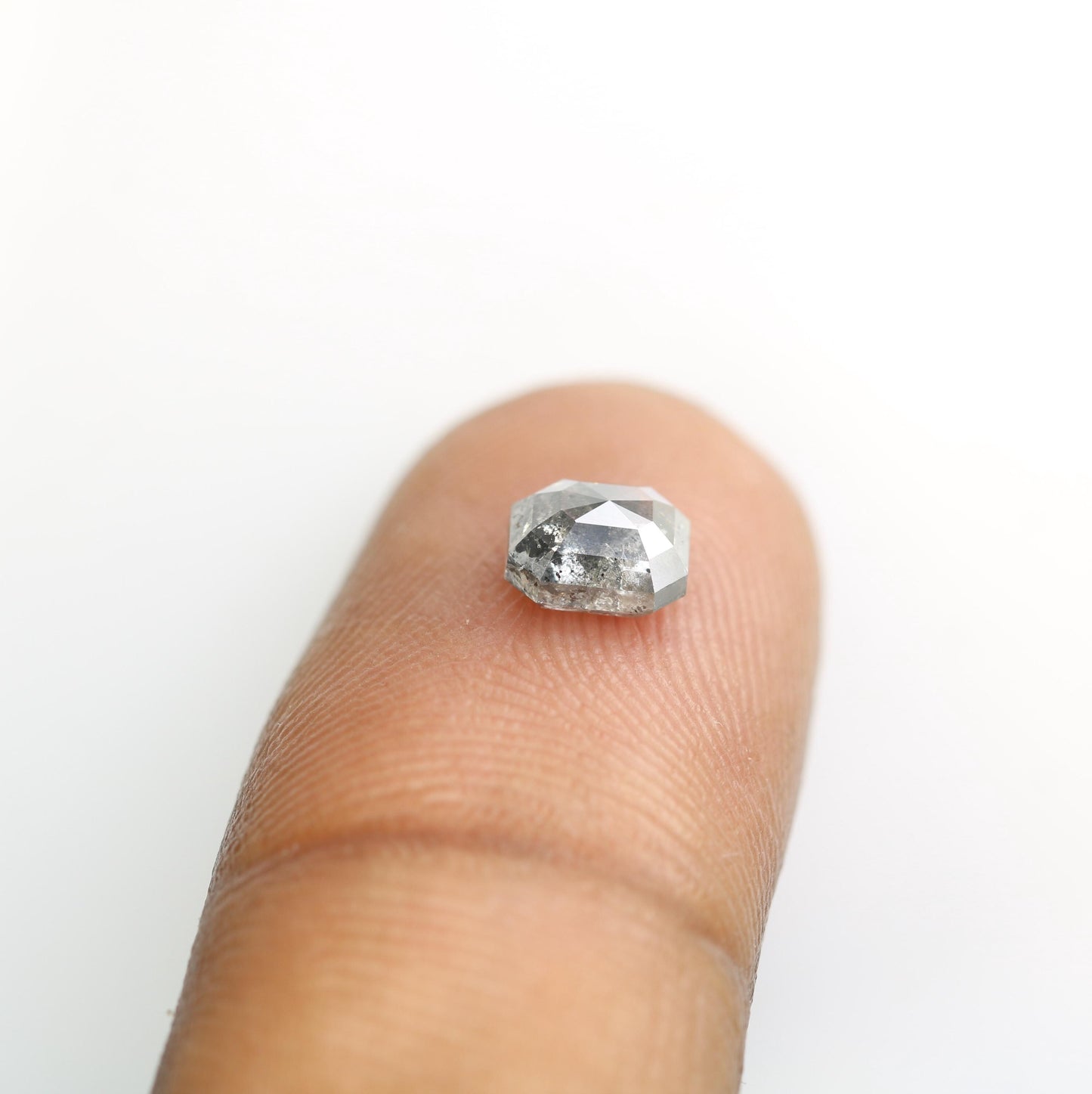 Emerald Cut Salt and Pepper Diamond - Vintage-Inspired Gemstone for Engagement Rings, Boho Jewelry & Custom Designs