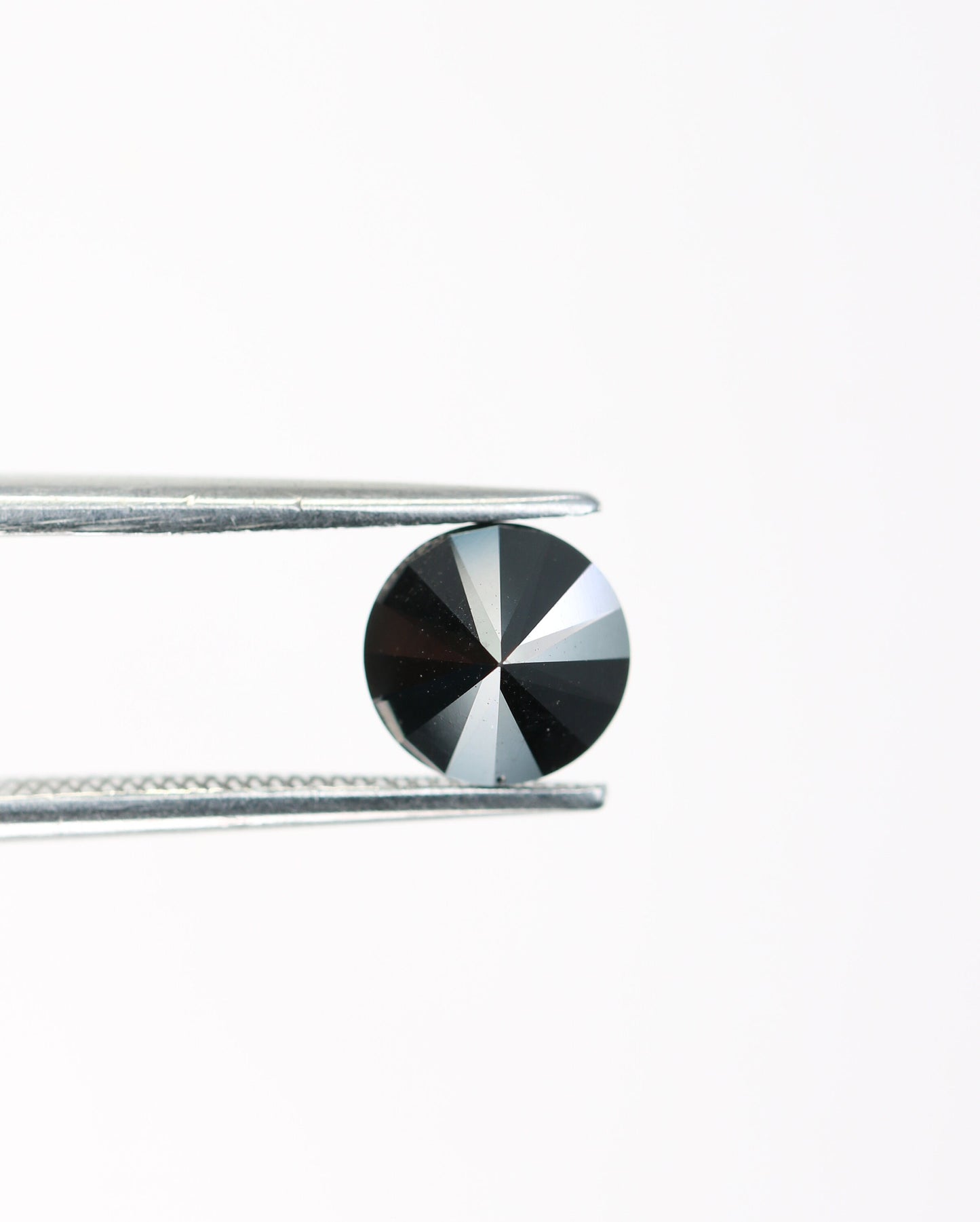 1.44 CT 6.50 MM Loose Fancy Round Brilliant Cut Fancy Black Diamond For Engagement Ring