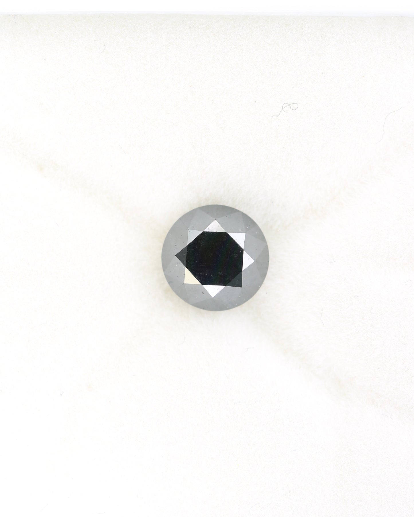 1.44 CT 6.50 MM Loose Fancy Round Brilliant Cut Fancy Black Diamond For Engagement Ring