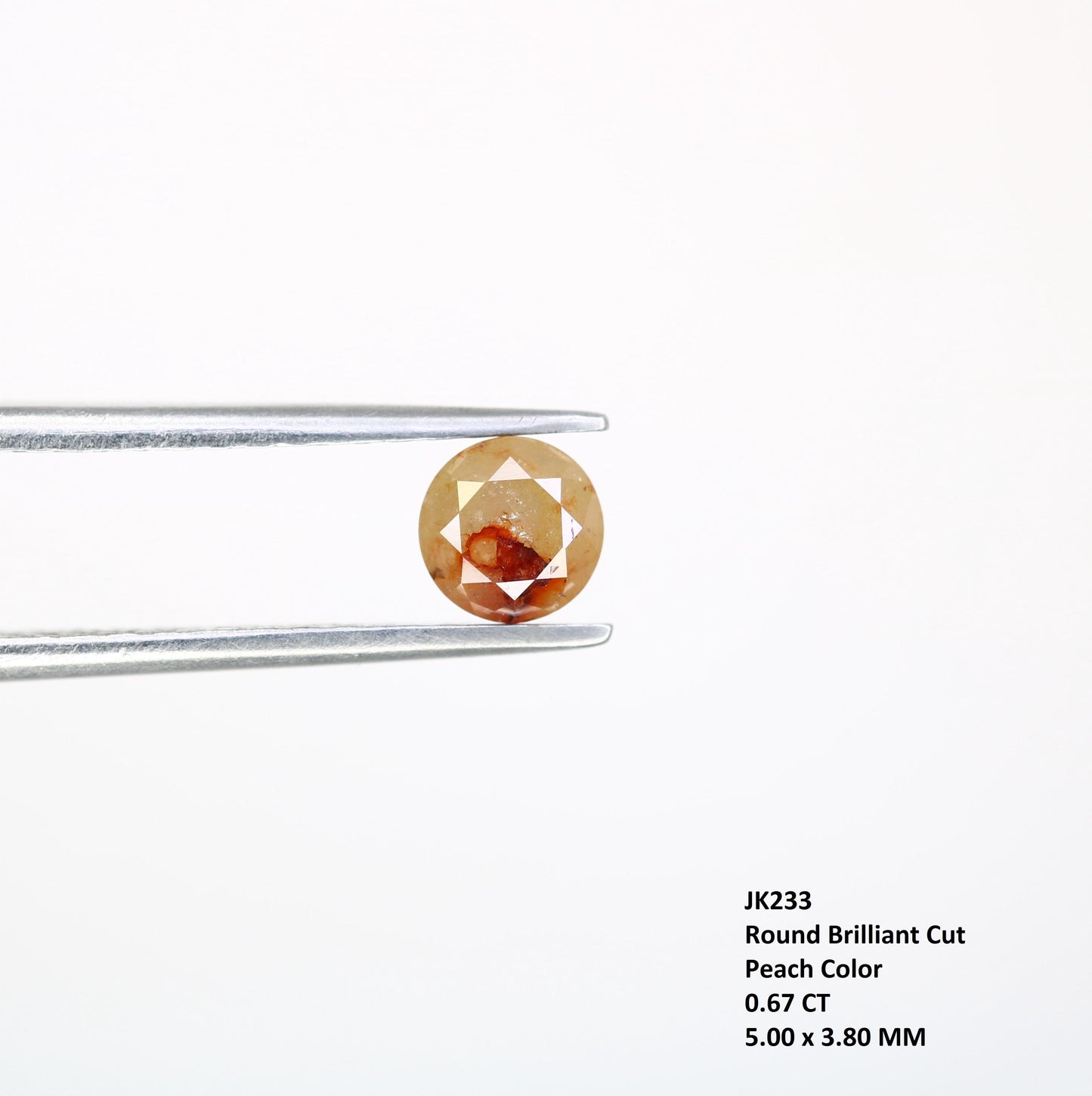 Unique Natural Rustic Round Cut Diamond - Artisan Gemstone for Engagement Rings & Custom Jewelry