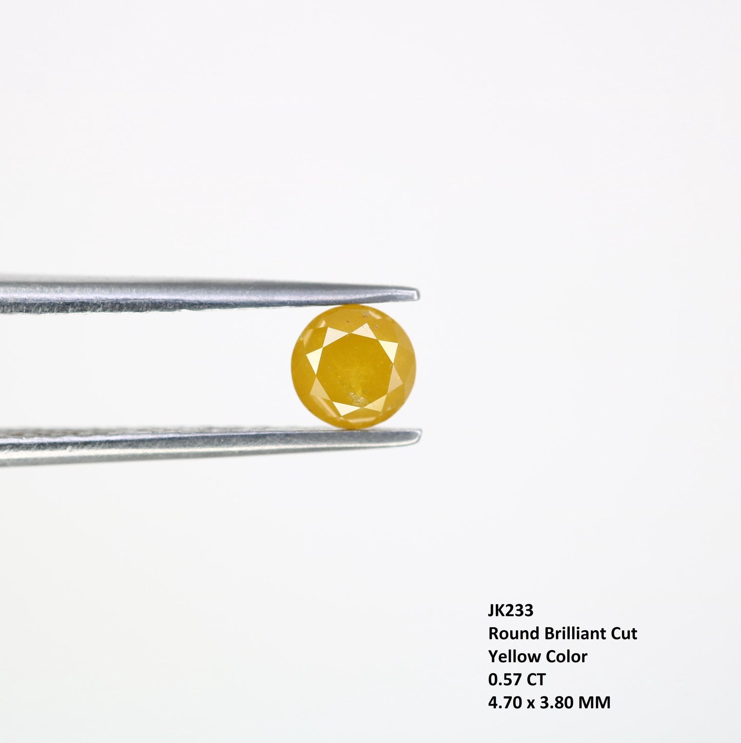 Natural Yellow Rustic Round Cut Diamond - Unique Gemstone for Artisan Jewelry, Engagement Rings & Custom Designs