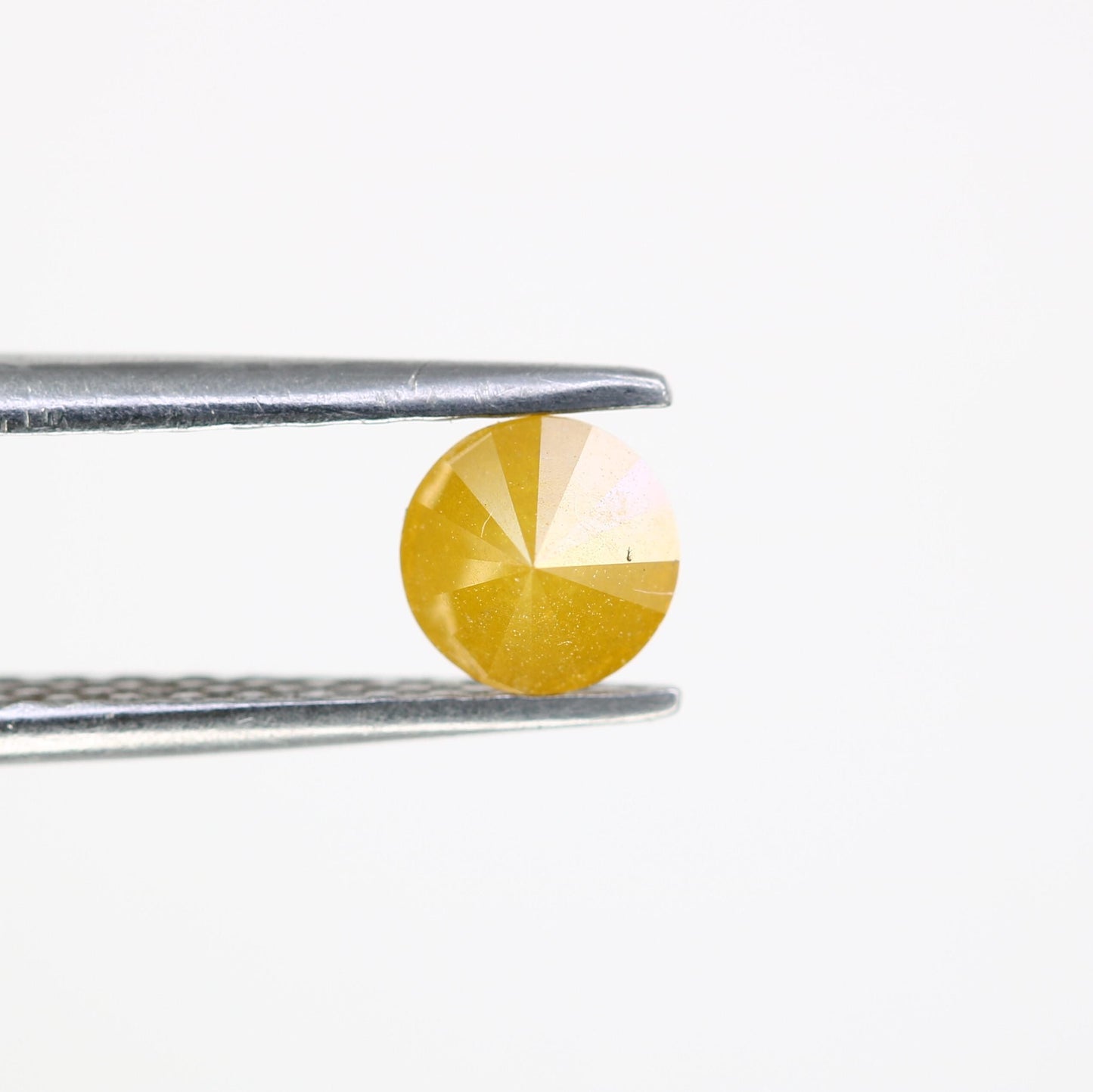 Natural Yellow Rustic Round Cut Diamond - Unique Gemstone for Artisan Jewelry, Engagement Rings & Custom Designs
