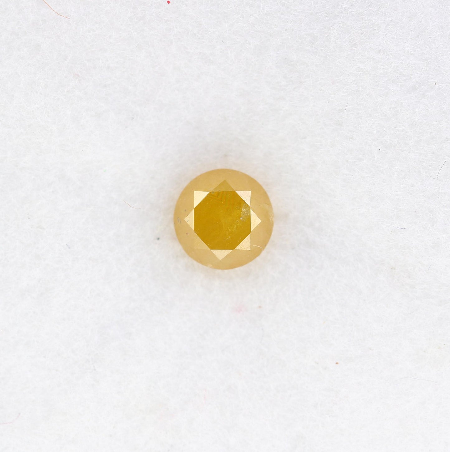 Natural Yellow Rustic Round Cut Diamond - Unique Gemstone for Artisan Jewelry, Engagement Rings & Custom Designs
