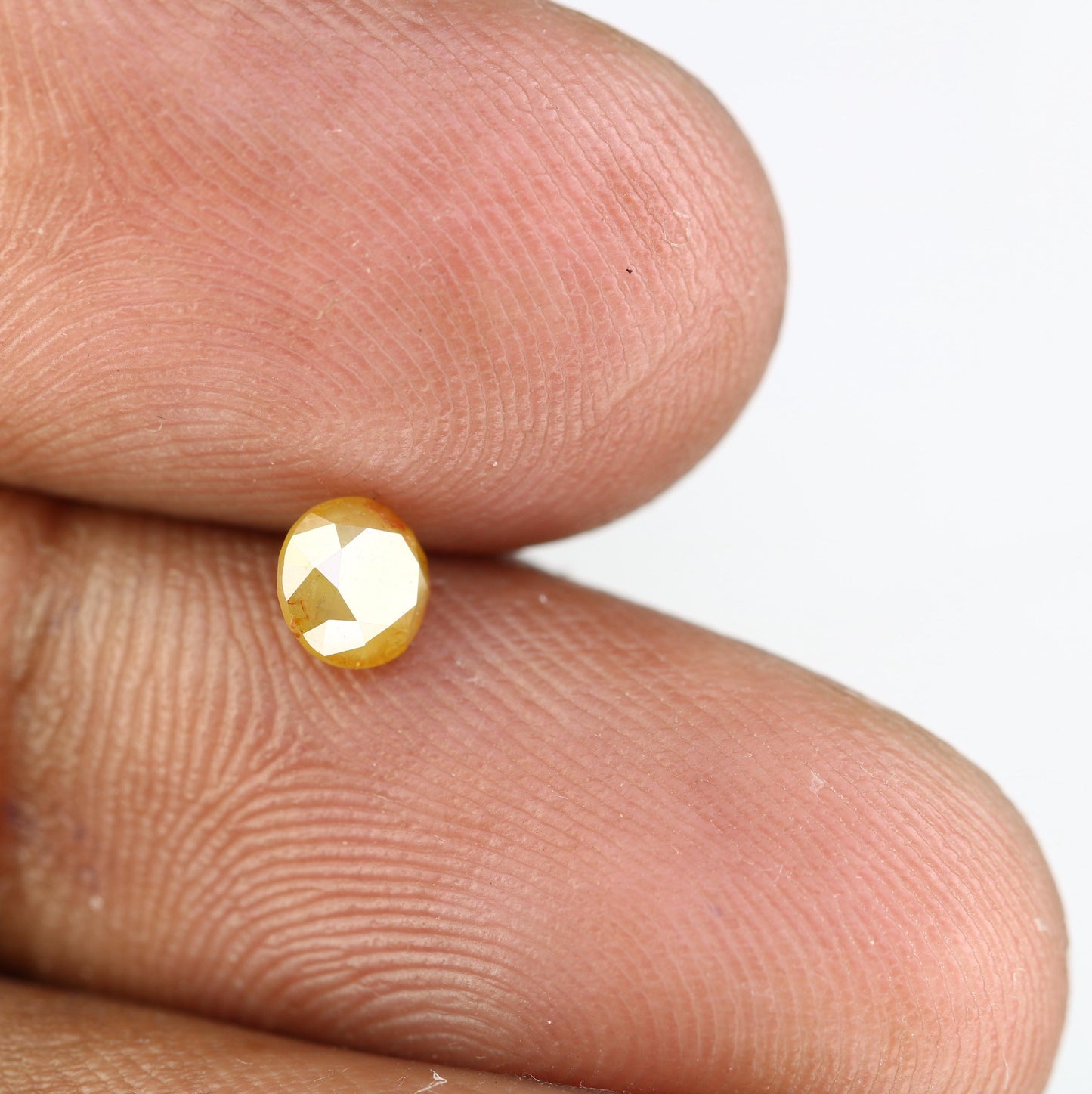 Dazzling Natural Yellow Rustic Round Cut Diamond - Exquisite Gemstone for Engagement Rings, Unique Jewelry & Custom Creations