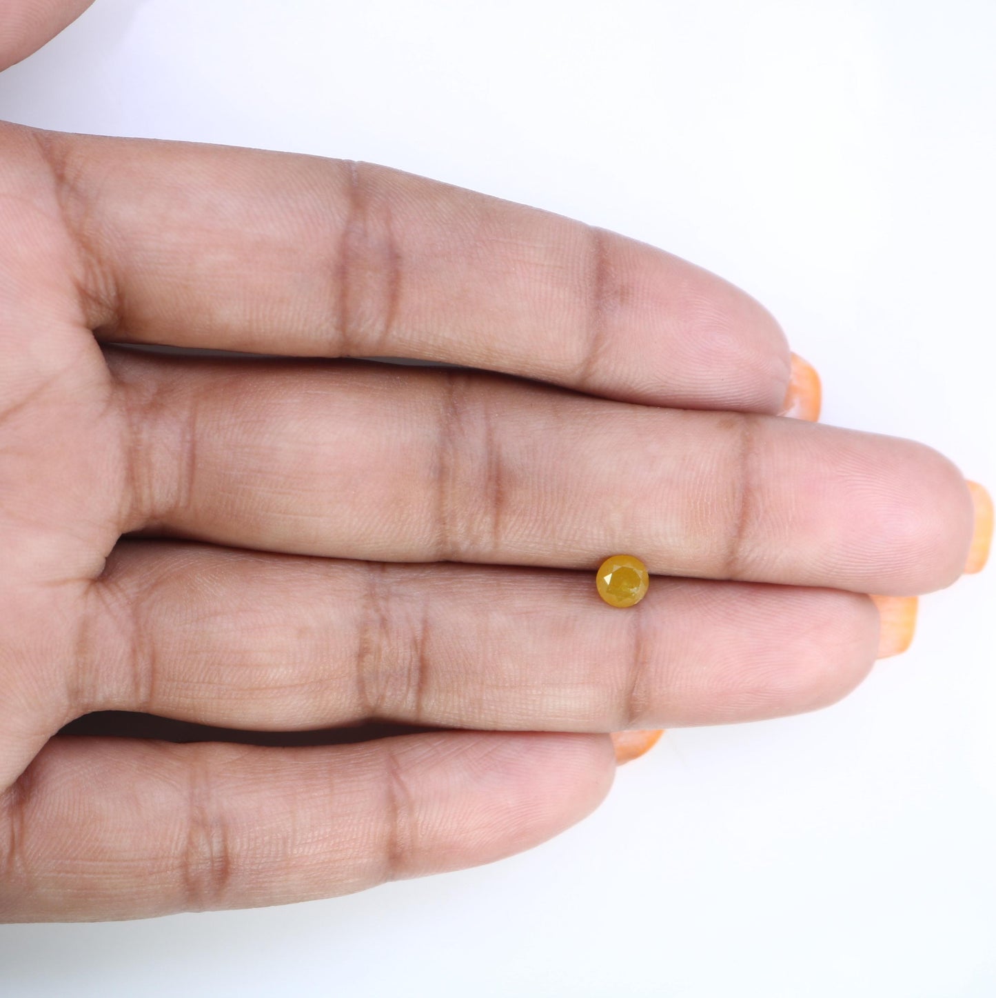 Natural Yellow Rustic Round Cut Diamond - Unique Gemstone for Artisan Jewelry, Engagement Rings & Custom Designs