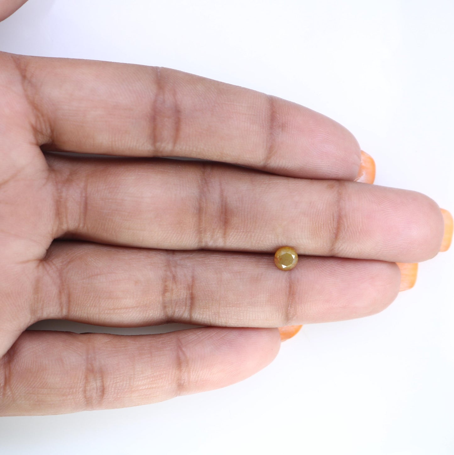 Dazzling Natural Yellow Rustic Round Cut Diamond - Exquisite Gemstone for Engagement Rings, Unique Jewelry & Custom Creations