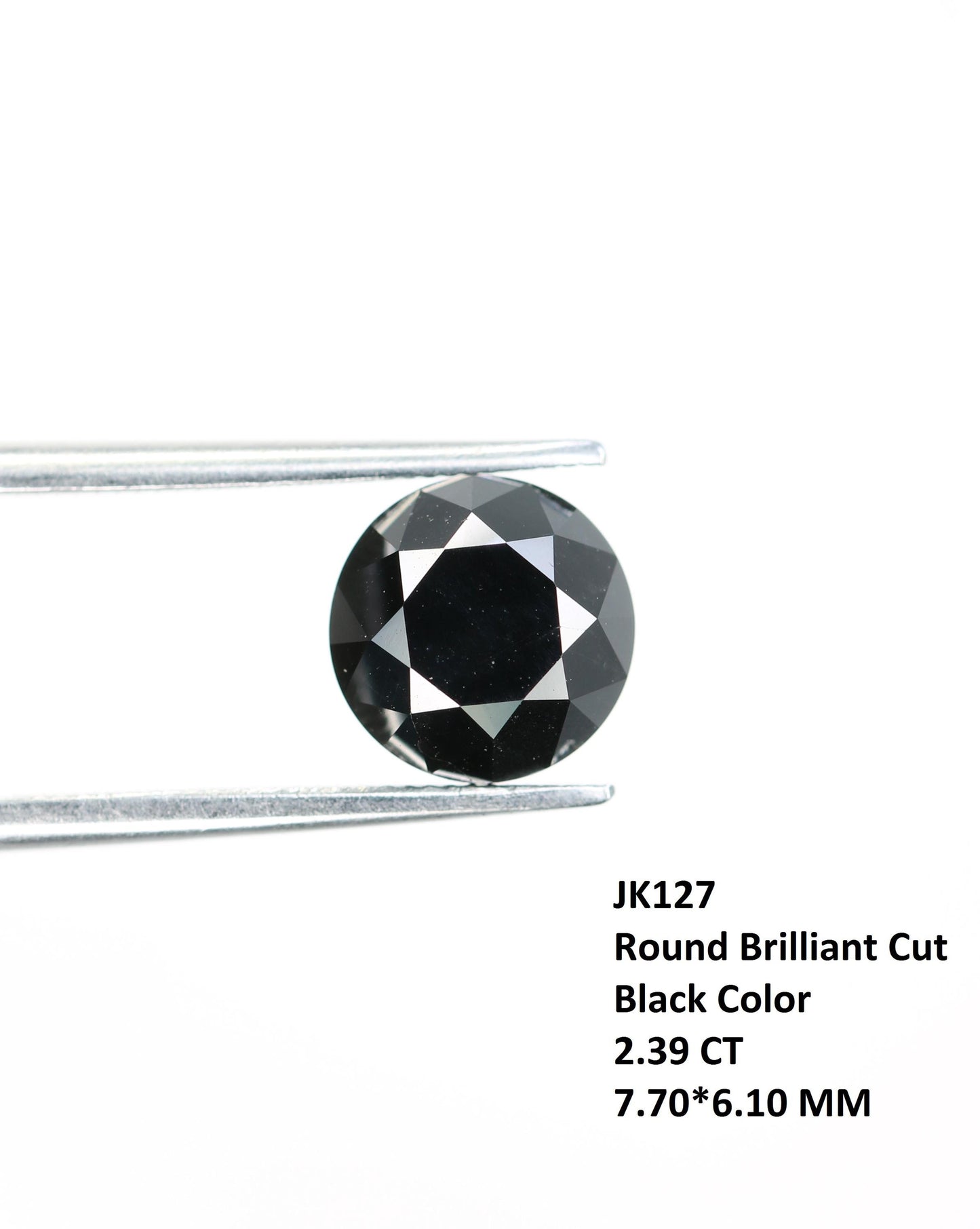 2.39 CT Natural Fancy Black Treated Diamond | Loose Black Gemstone for Handmade Jewelry | Unique Anniversary Gift | Artisan Jewelry Supply