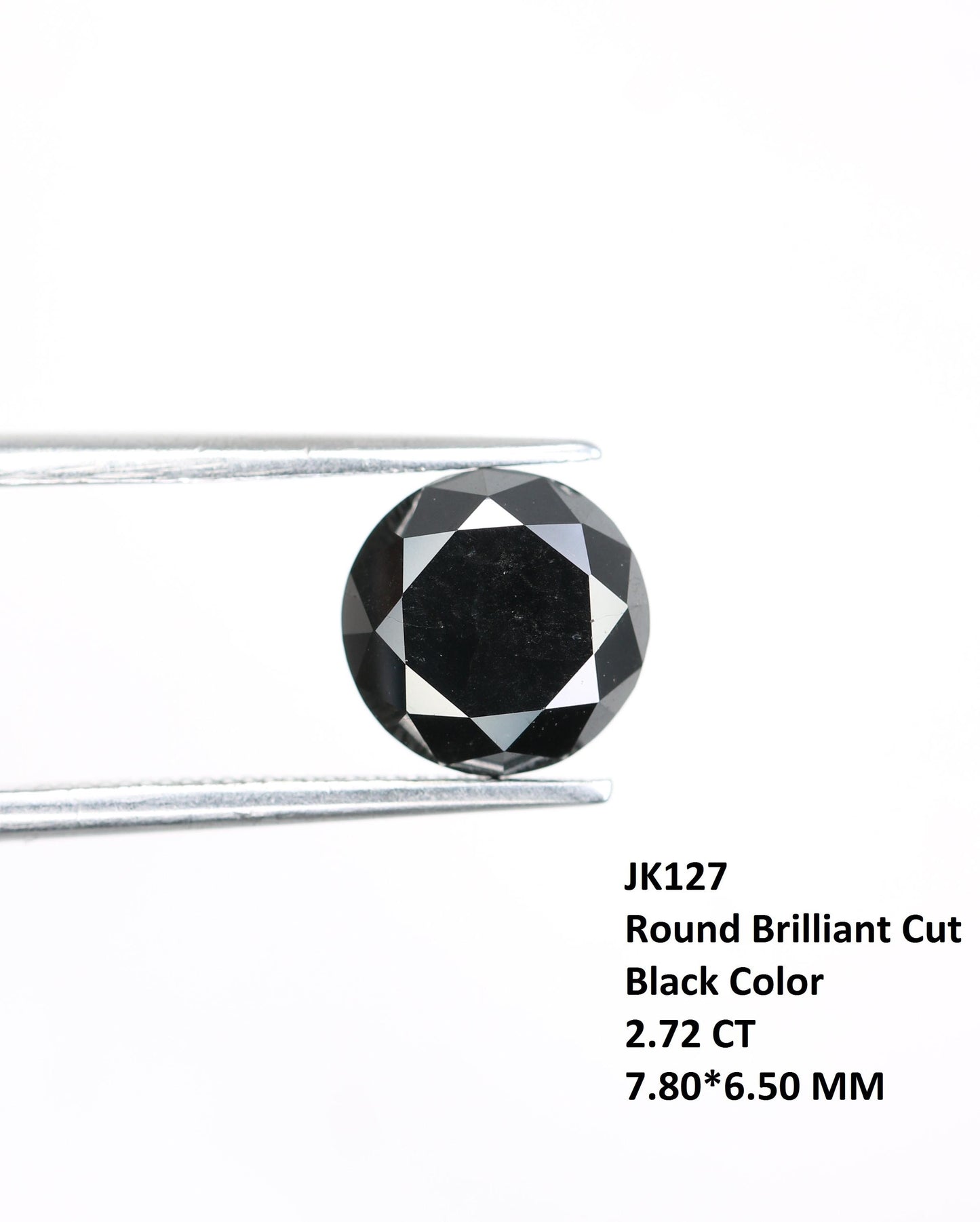 2.72 CT Natural Raw Black Treated Diamond | Stunning Fancy Black Gemstone for Custom Jewelry | Ideal Gift for Anniversaries | Unique Gem