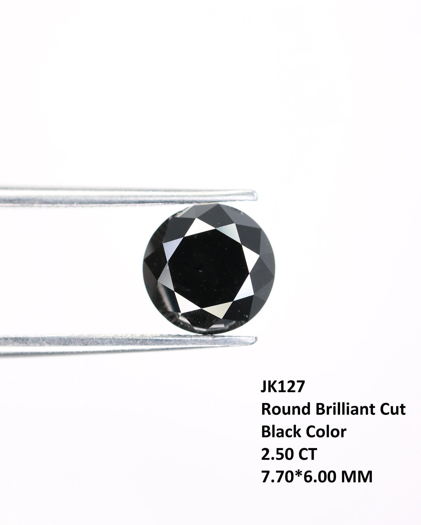 2.50 CT Natural Loose Black Treated Diamond | Unique Fancy Black Diamond for Jewelry Making | Perfect Anniversary Gift | Handcrafted Jewelry