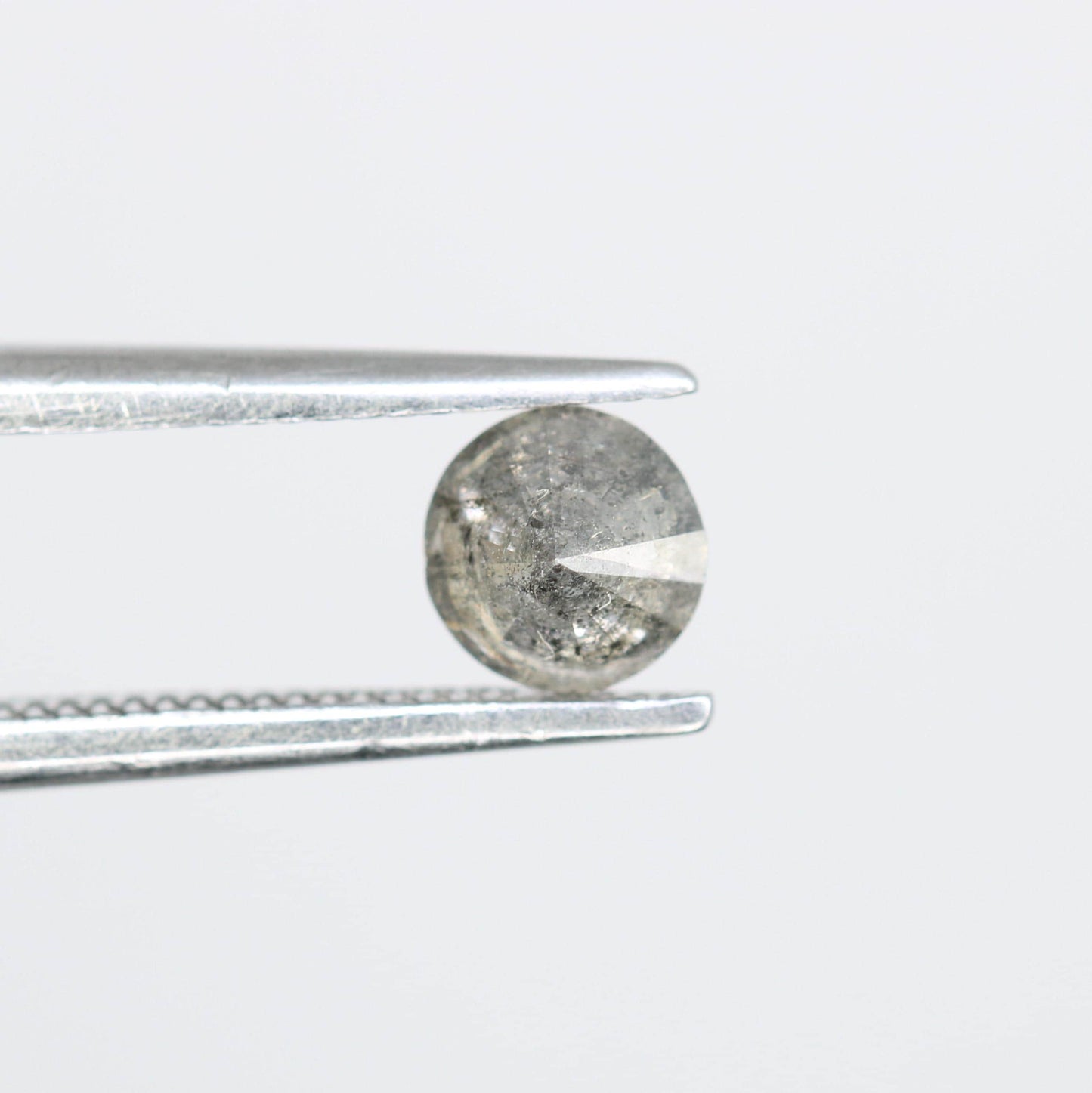 Natural Round Salt and Pepper Diamond - Unique Loose Gemstone for Custom Engagement Rings and Jewelry