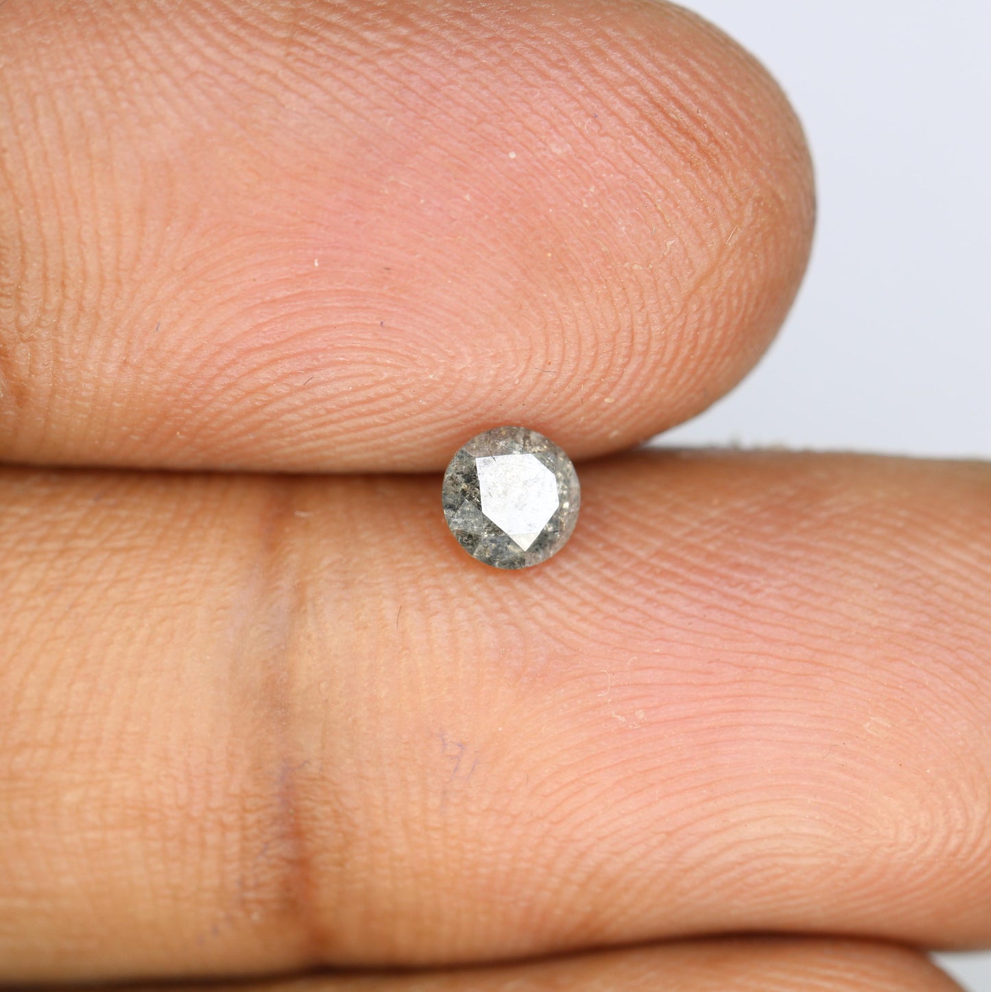 Natural Round Salt and Pepper Diamond - Unique Loose Gemstone for Custom Engagement Rings and Jewelry