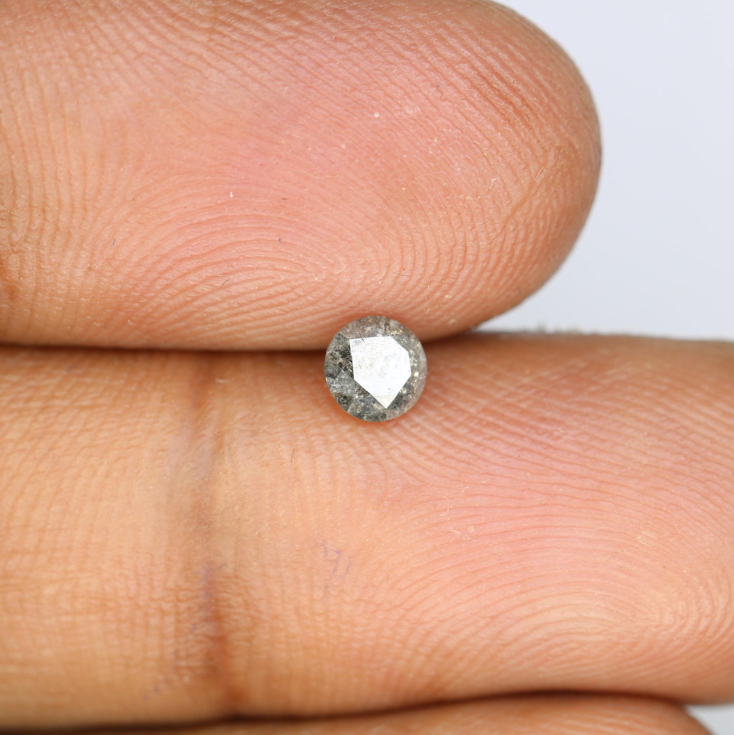 Natural Round Salt and Pepper Diamond - Unique Loose Gemstone for Custom Engagement Rings and Jewelry