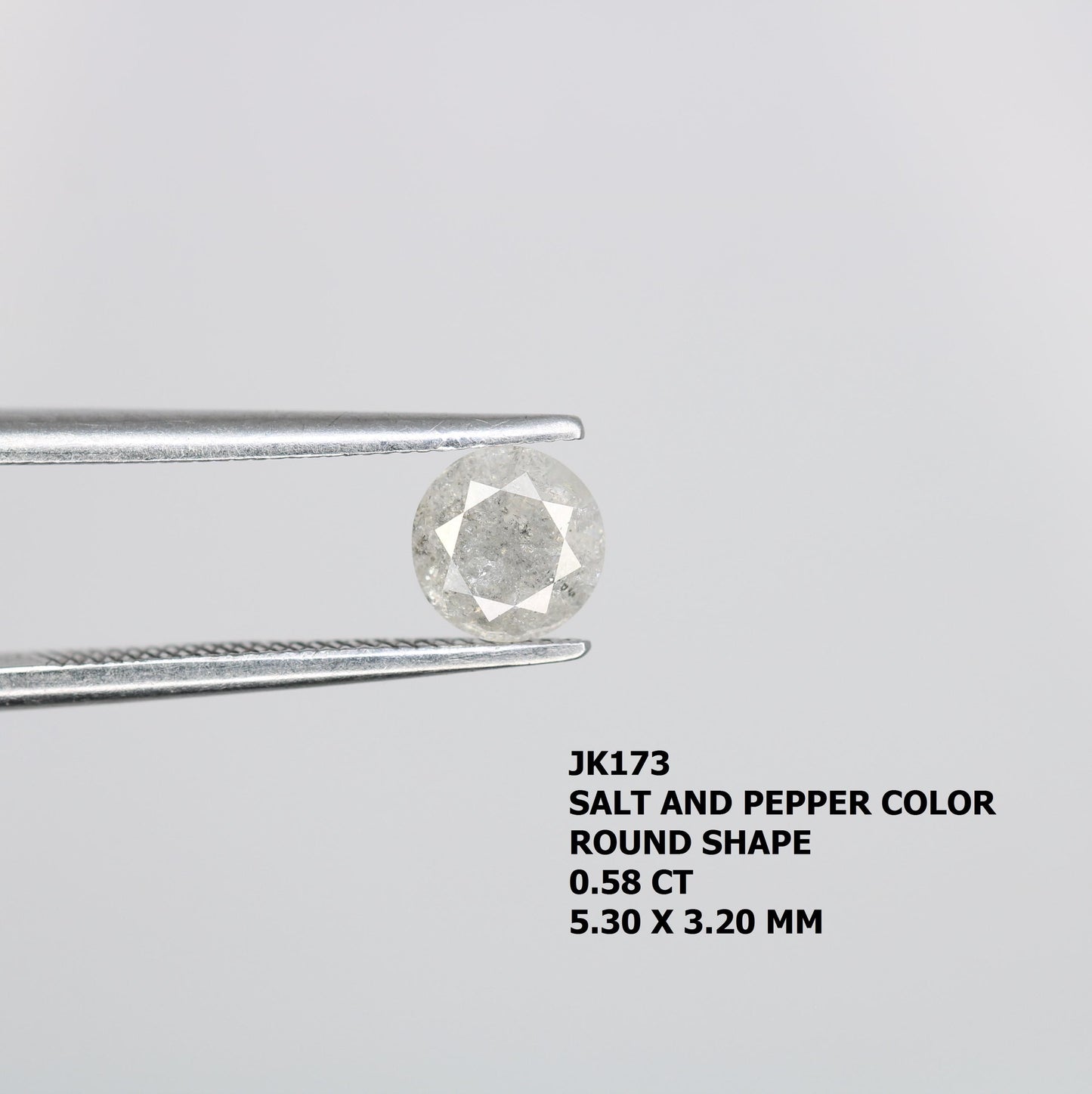 Natural Salt and Pepper Diamond - 0.58 Carat Loose Shield Shape Gemstone for Custom Jewelry and Engagement Rings
