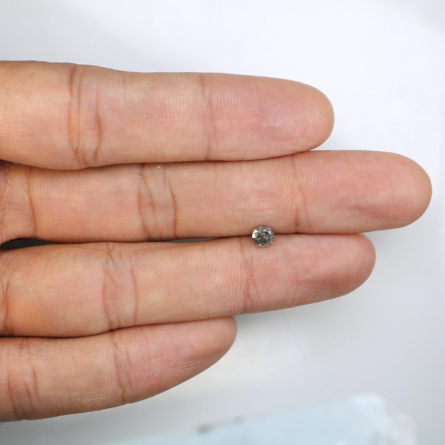 Natural Round Salt and Pepper Diamond - Unique Loose Gemstone for Custom Engagement Rings and Jewelry