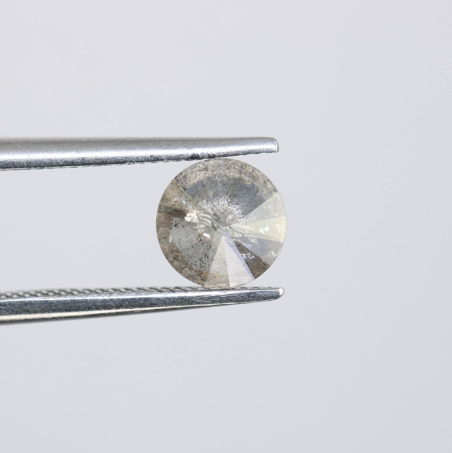 0.65 CT Natural Salt and Pepper Round Brilliant Diamond - Unique Loose Gemstone for Custom Jewelry and Engagement Rings