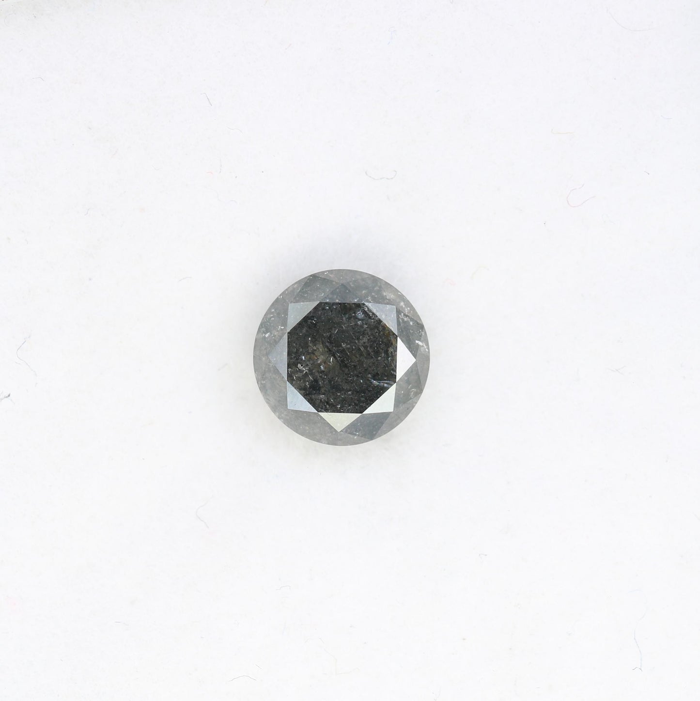 Natural Salt and Pepper Diamond - Polished Round Brilliant - 1.57 Carat Loose Gemstone for Custom Engagement & Wedding Rings