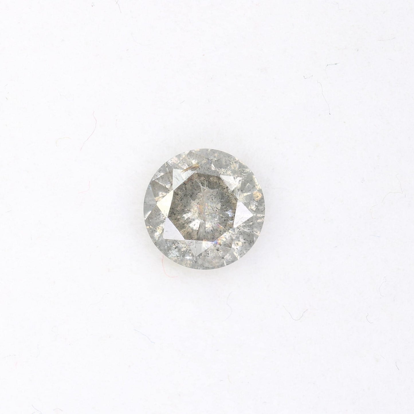 0.65 CT Natural Salt and Pepper Round Brilliant Diamond - Unique Loose Gemstone for Custom Jewelry and Engagement Rings