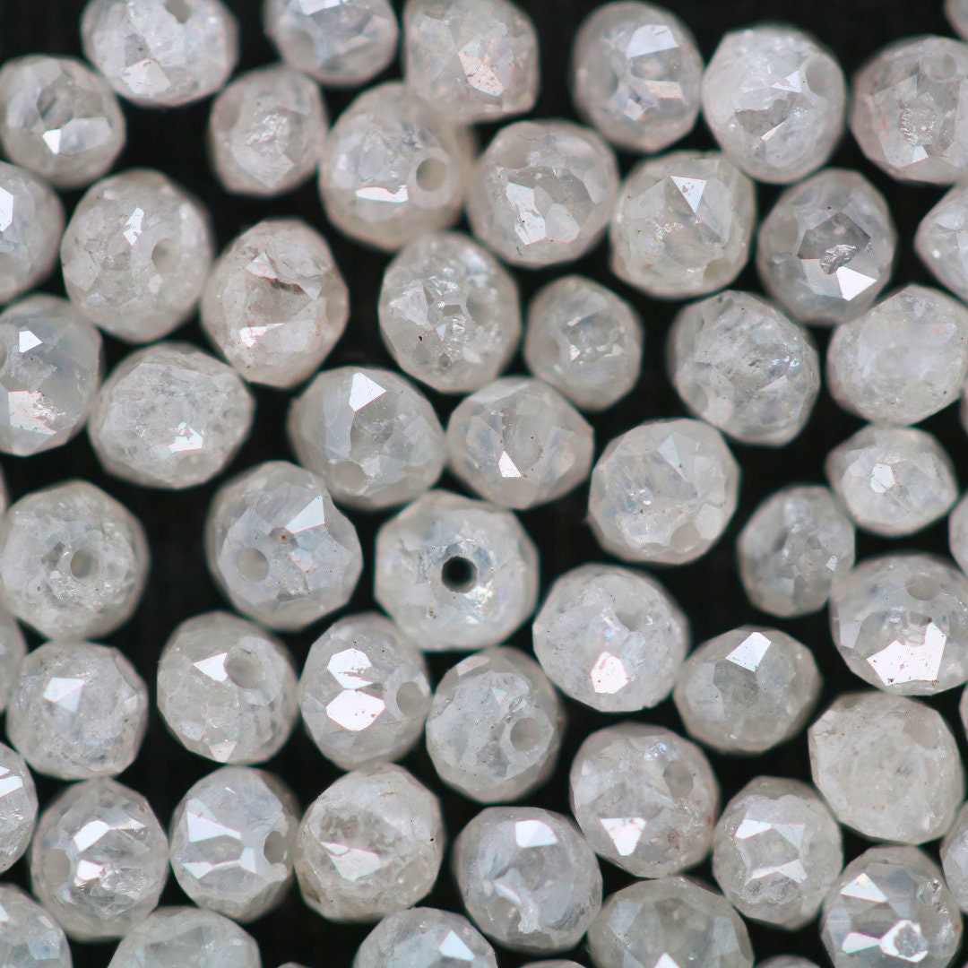 Natural Loose Round Ice Gray Diamonds Lot โ 20 Pieces, Fancy Color, I1-I3 Clarity, 1.50 to 3.10 MM โ Raw Diamonds for Custom Jewelry Making
