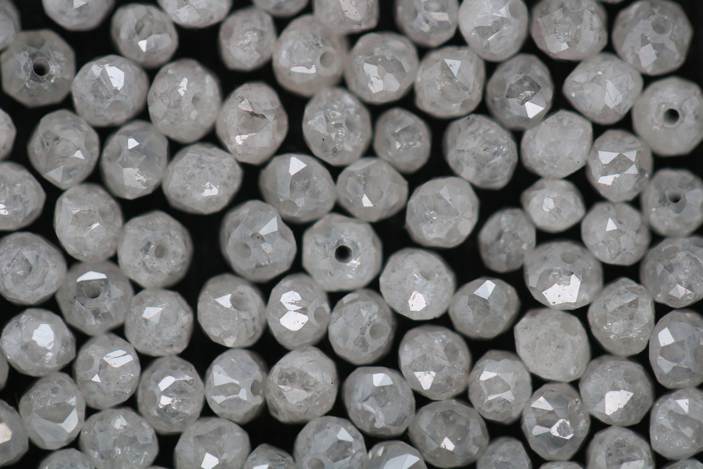 Natural Loose Round Ice Gray Diamonds Lot โ 20 Pieces, Fancy Color, I1-I3 Clarity, 1.50 to 3.10 MM โ Raw Diamonds for Custom Jewelry Making