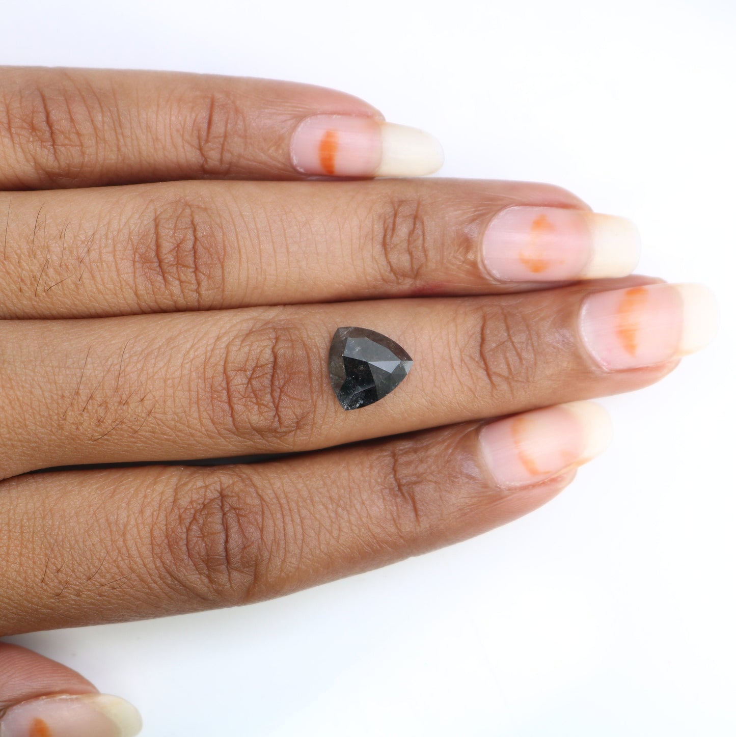 3.64 CT Nayural Salt And Pepper Triangle Shape Loose Diamond For Designer Statement Jewelry Gift Diamonds