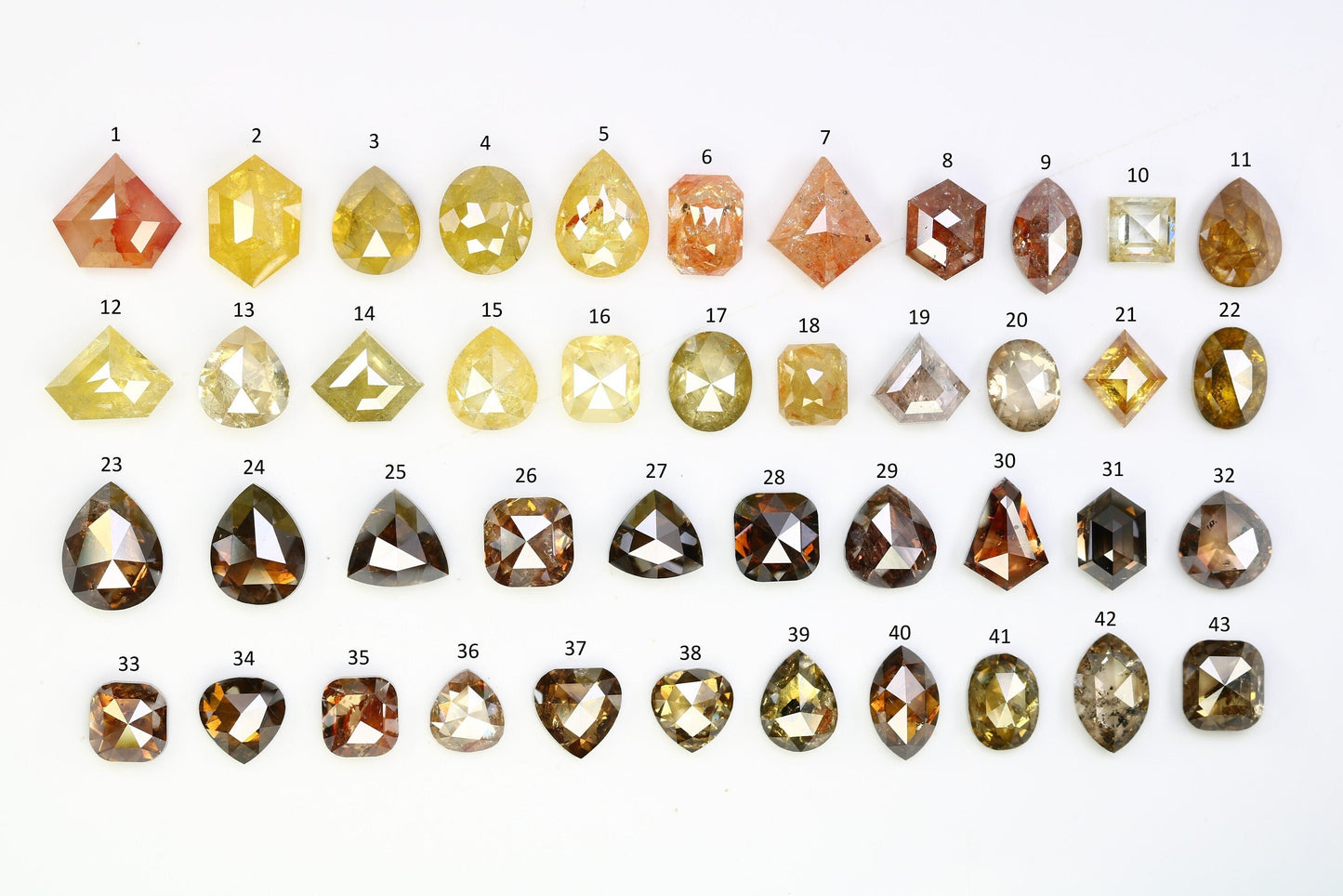 One-of-a-Kind Salt and Pepper Gemstone | Artisan Cut Mixed Shape Diamonds | Natural Loose Stones for Bridal Jewelry | Ideal Gift for Couples