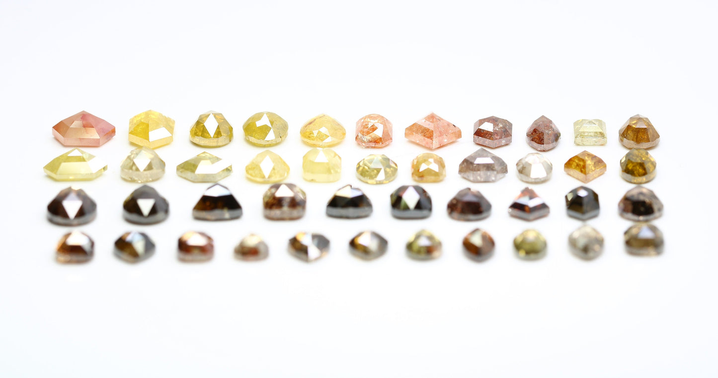 One-of-a-Kind Salt and Pepper Gemstone | Artisan Cut Mixed Shape Diamonds | Natural Loose Stones for Bridal Jewelry | Ideal Gift for Couples