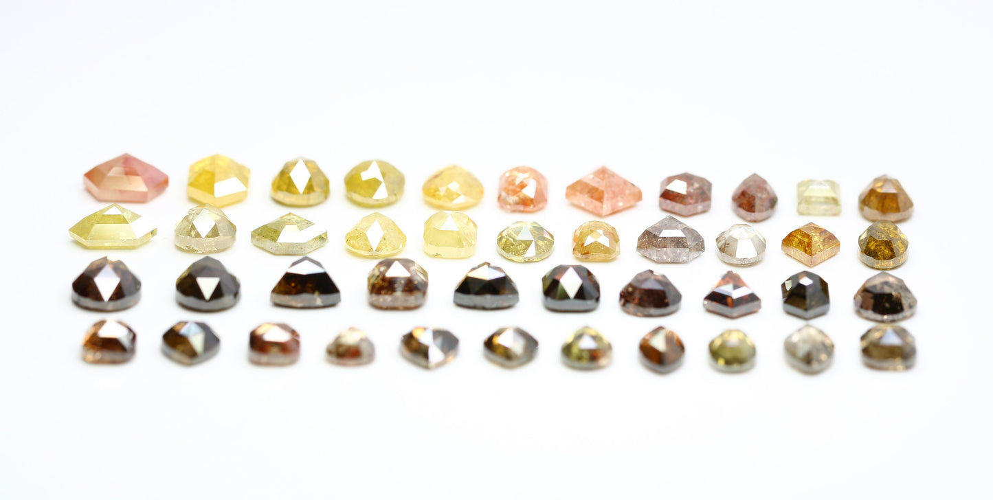 One-of-a-Kind Salt and Pepper Gemstone | Artisan Cut Mixed Shape Diamonds | Natural Loose Stones for Bridal Jewelry | Ideal Gift for Couples