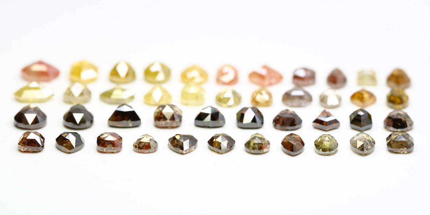 One-of-a-Kind Salt and Pepper Gemstone | Artisan Cut Mixed Shape Diamonds | Natural Loose Stones for Bridal Jewelry | Ideal Gift for Couples