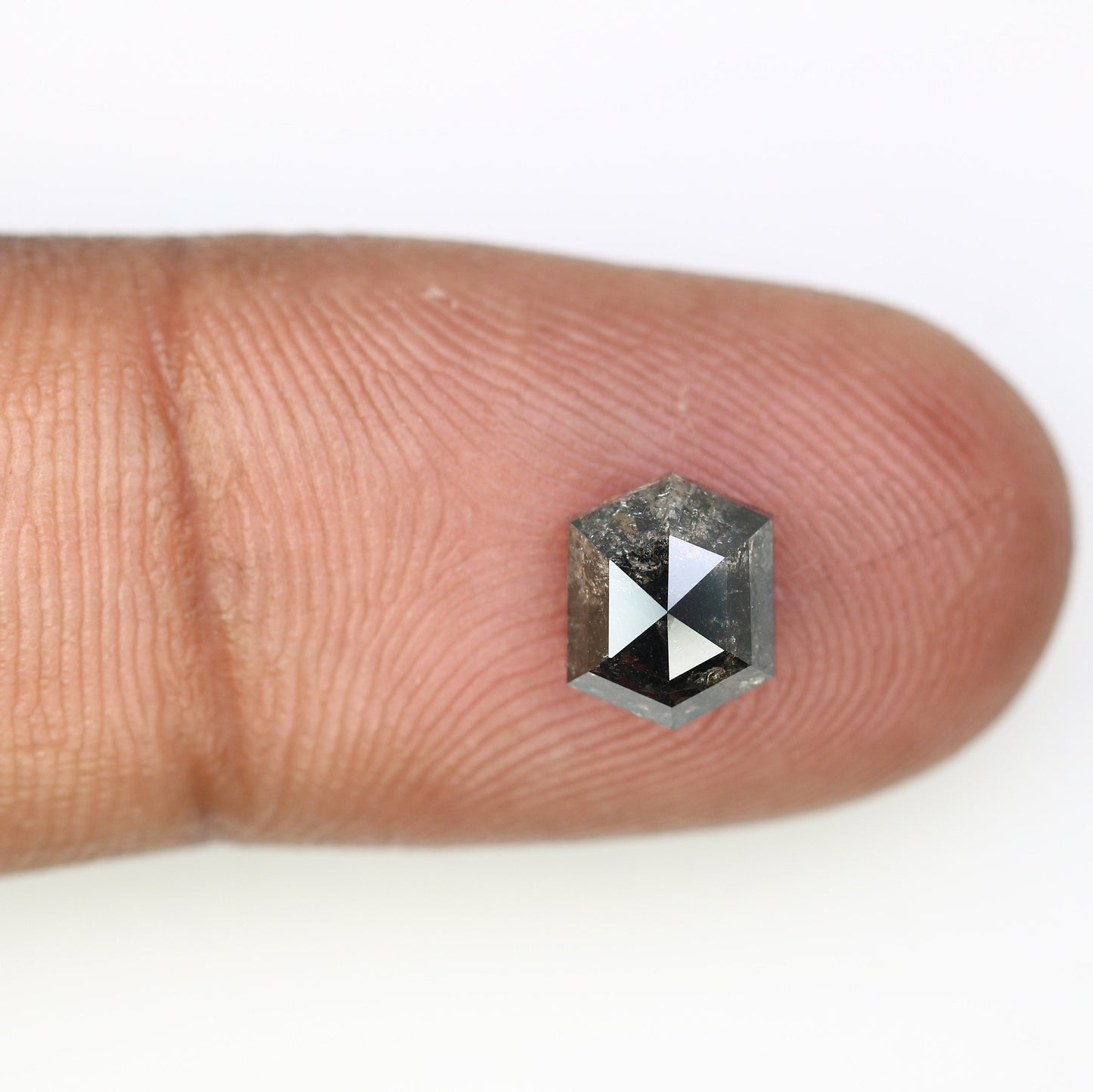1.79 CT Natural Loose Hexagon - Salt and Pepper Hexagon For Rings - Rings Gifts For Wedding - Fancy Gift for Her - Handmade Diamond
