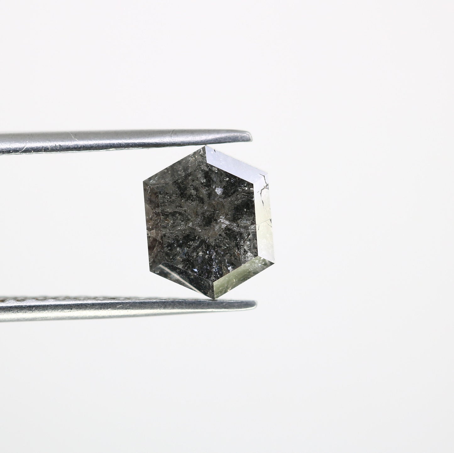 2.47 CT Natural Loose Hexagon - Salt and Pepper Hexagon For Rings - Rings Gifts For Wedding - Fancy Gift for Her - Handmade Diamond