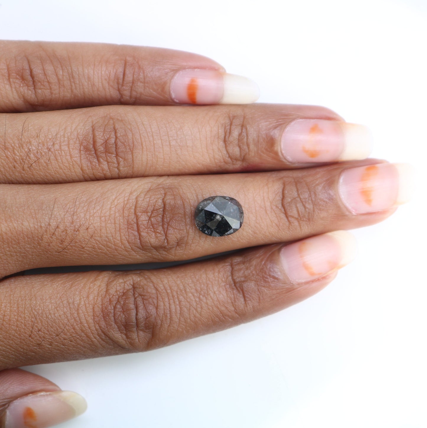 3.84 CT Loose Big Oval Shape Salt and Pepper Diamond | Natural Diamond for Engagement Ring | Oval Shape Diamonds