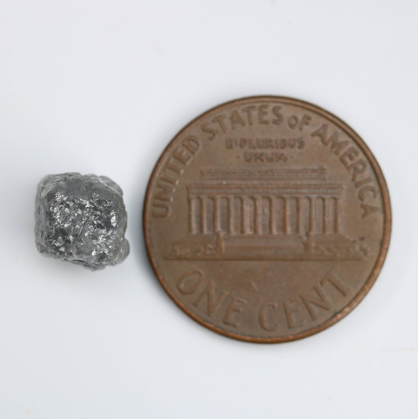 3.75 CT Loose Cube Grey Diamond - Raw 7MM Fancy Gemstone for Unique Rings - Ideal for Custom Gold Jewelry