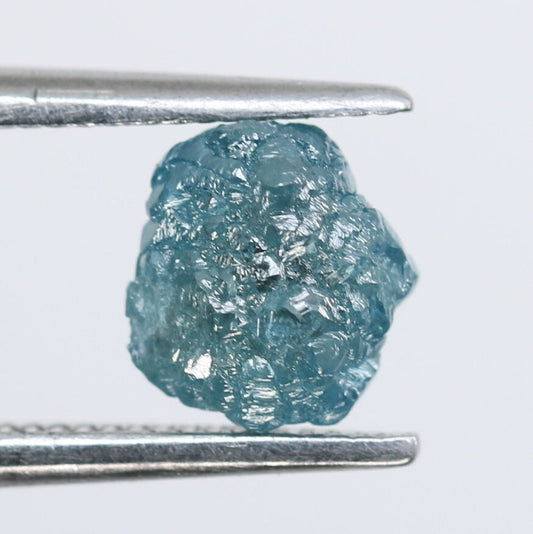 0.97 CT Treated Blue Rough Uncut Diamond - Irregular Blue Gemstone - Perfect for Custom Gold Rings