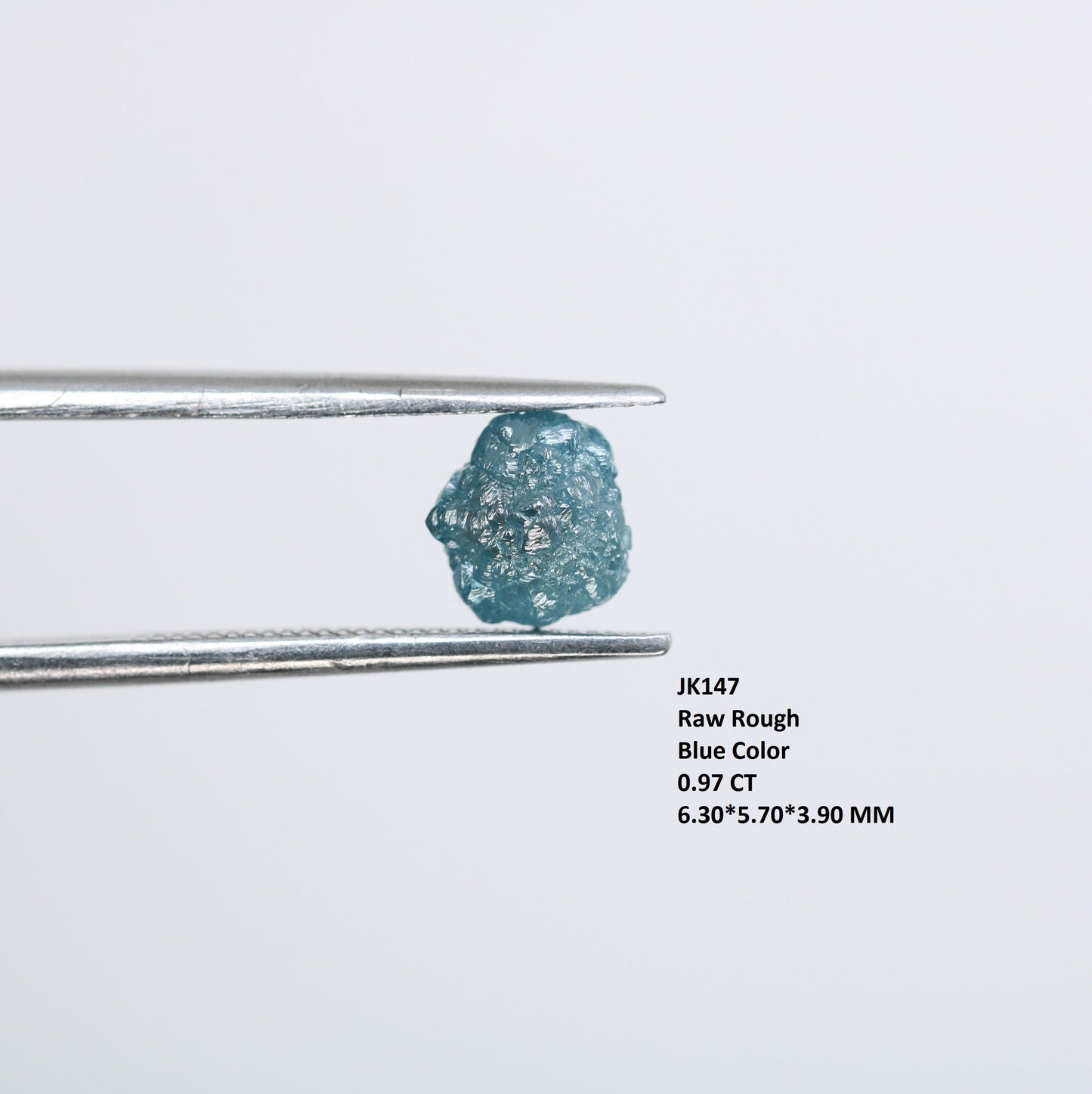 0.97 CT Treated Blue Rough Uncut Diamond - Irregular Blue Gemstone - Perfect for Custom Gold Rings