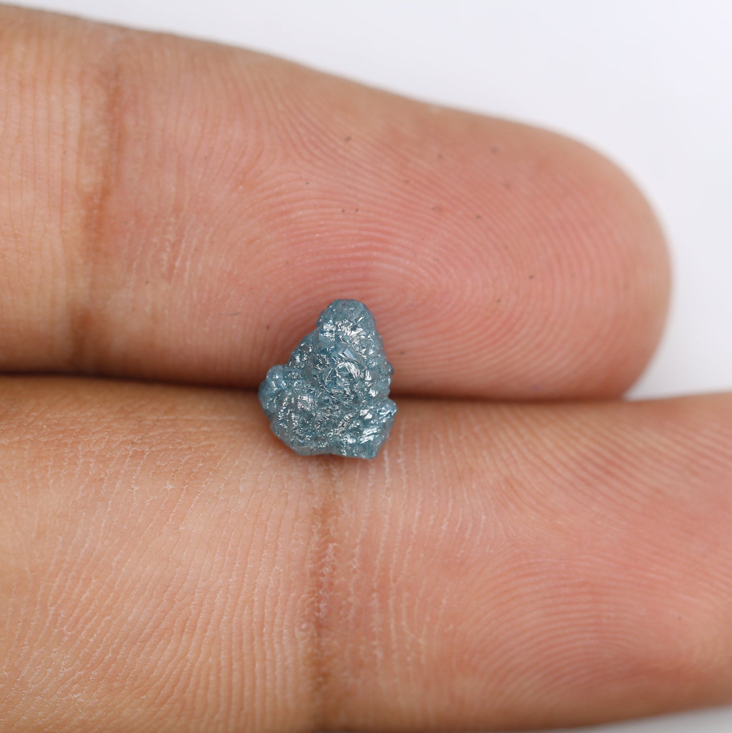 1.68 CT Loose Blue Rough Uncut Raw Diamond - Treated Blue Gemstone for Artisan Jewelry and Custom Gold Rings