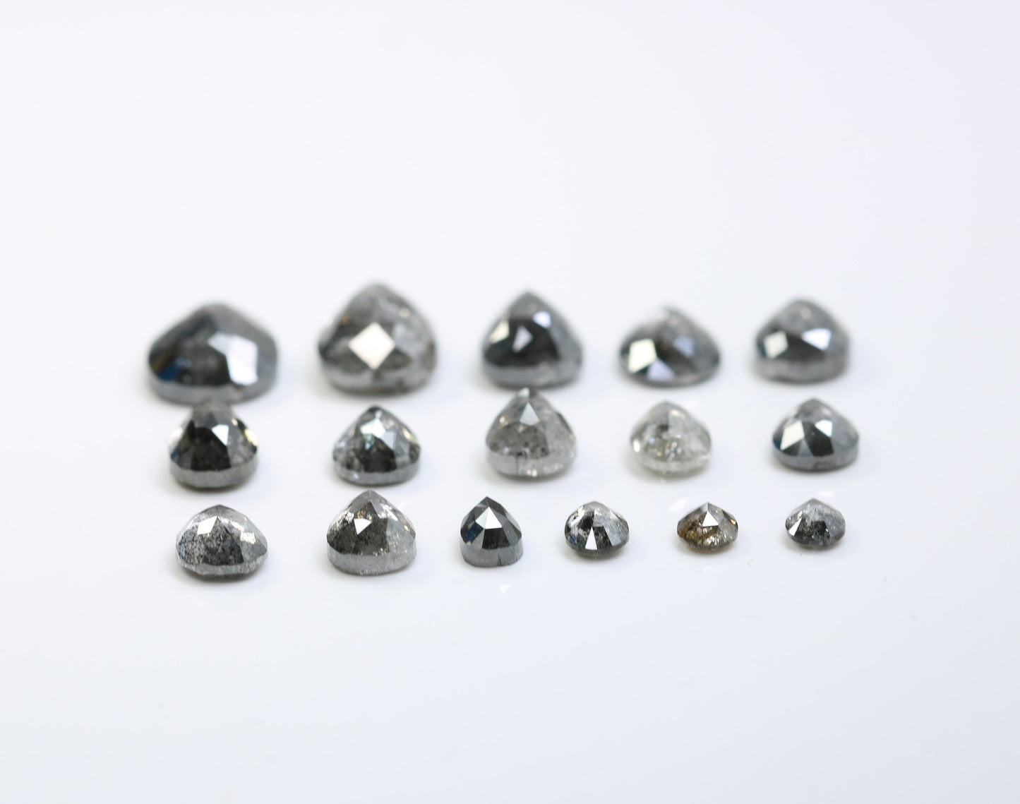 Natural Salt and Pepper Diamond | Artisan Pear Shape Gemstone | Loose Earth-Mined Diamonds for Earrings & Bridal Jewelry | Gift for Her