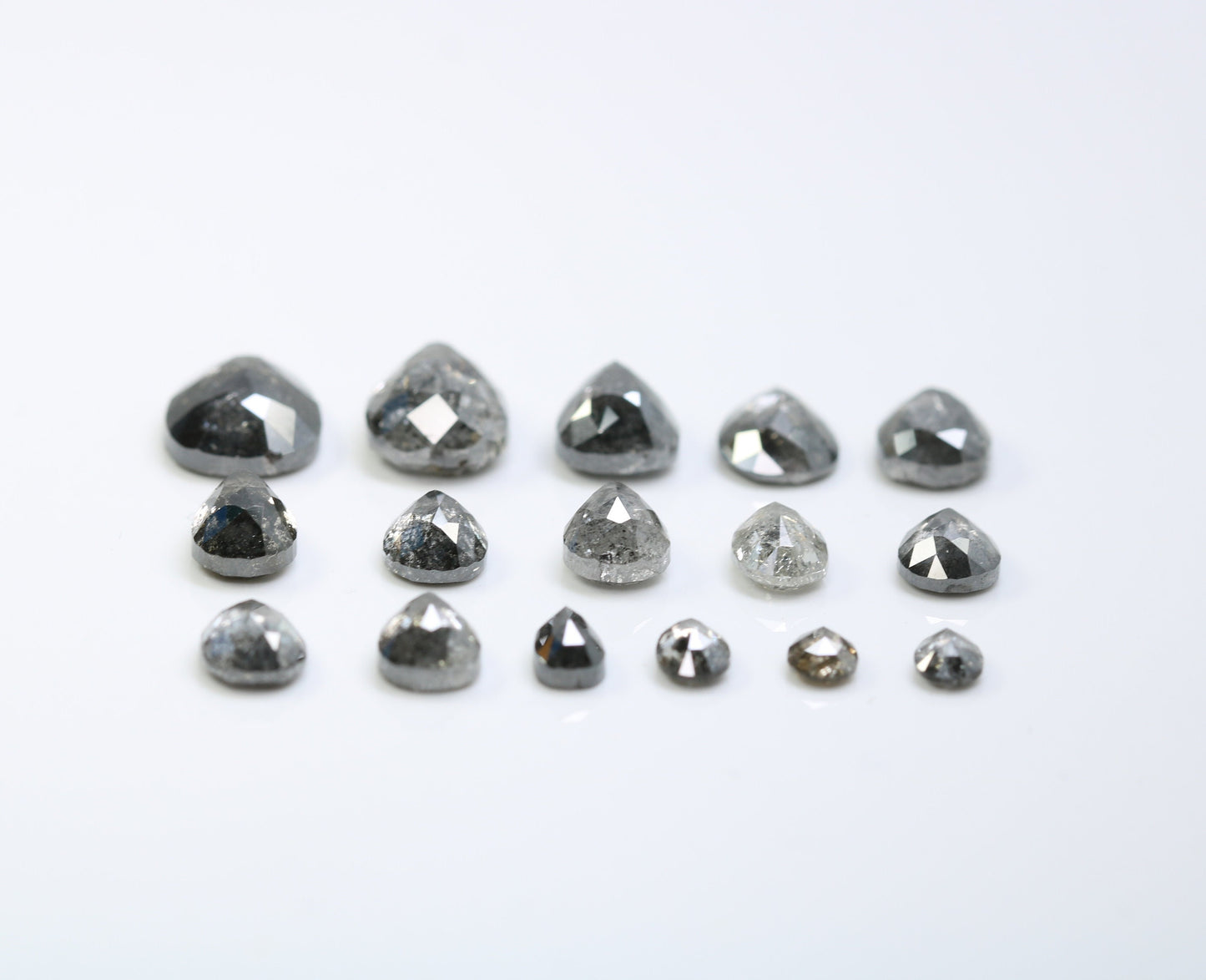 Natural Salt and Pepper Diamond | Artisan Pear Shape Gemstone | Loose Earth-Mined Diamonds for Earrings & Bridal Jewelry | Gift for Her