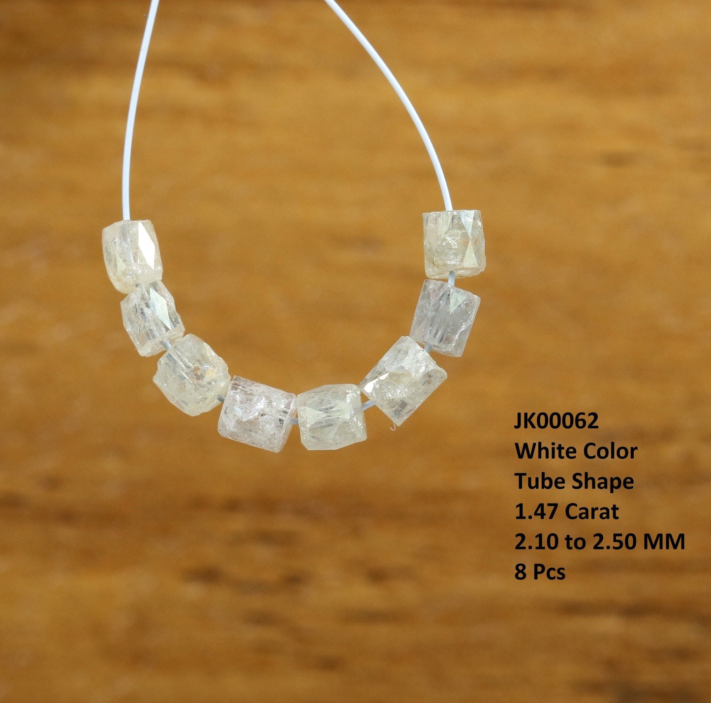 Natural Raw Rough Diamond Beads | Unique One-of-a-Kind Art Deco & Retro Jewelry | Vintage Crystal Necklaces for Women | Handmade Craft