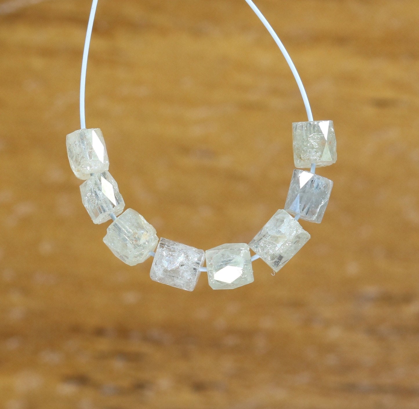 Natural Raw Rough Diamond Beads | Unique One-of-a-Kind Art Deco & Retro Jewelry | Vintage Crystal Necklaces for Women | Handmade Craft