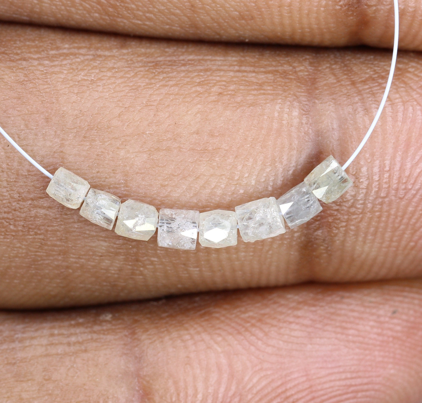 Natural Raw Rough Diamond Beads | Unique One-of-a-Kind Art Deco & Retro Jewelry | Vintage Crystal Necklaces for Women | Handmade Craft