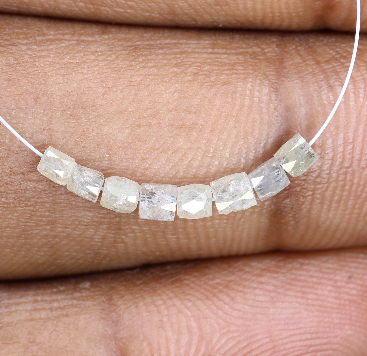 Natural Raw Rough Diamond Beads | Unique One-of-a-Kind Art Deco & Retro Jewelry | Vintage Crystal Necklaces for Women | Handmade Craft
