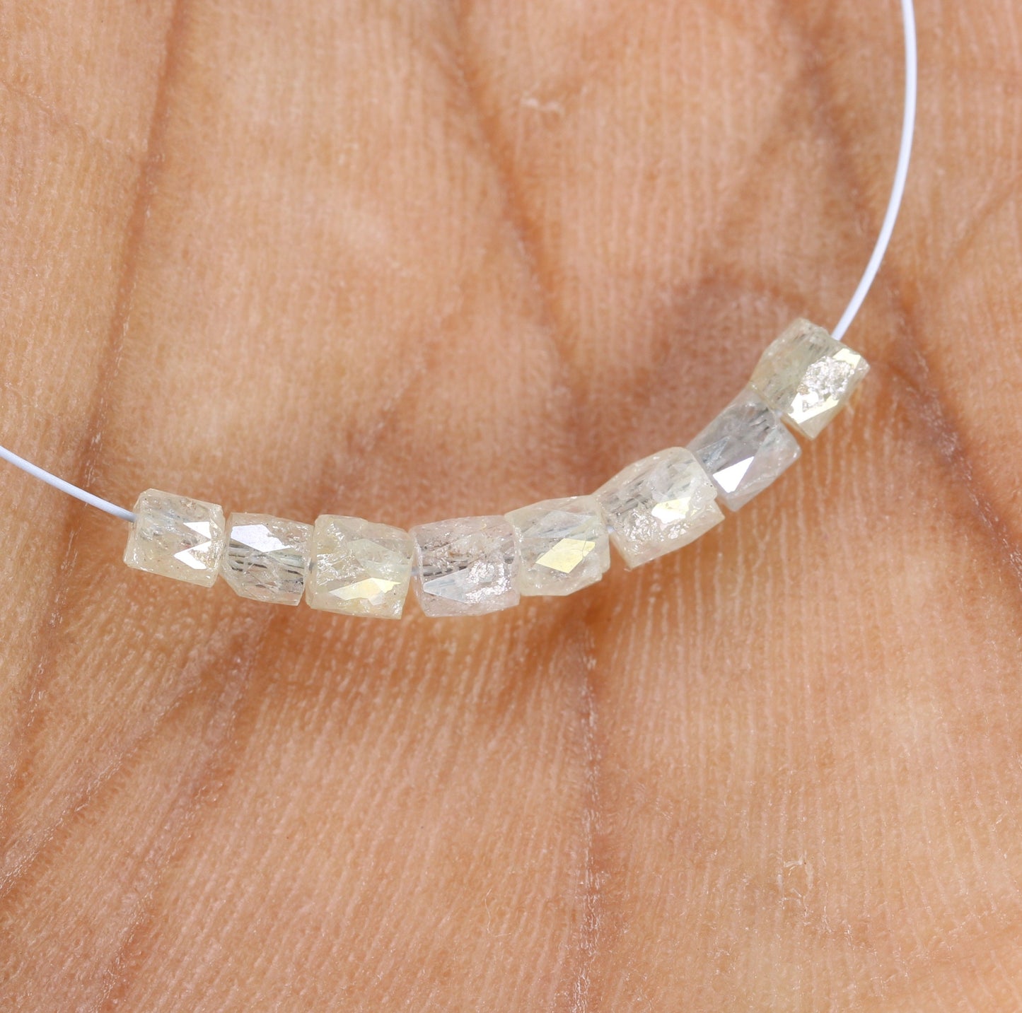 Natural Raw Rough Diamond Beads | Unique One-of-a-Kind Art Deco & Retro Jewelry | Vintage Crystal Necklaces for Women | Handmade Craft