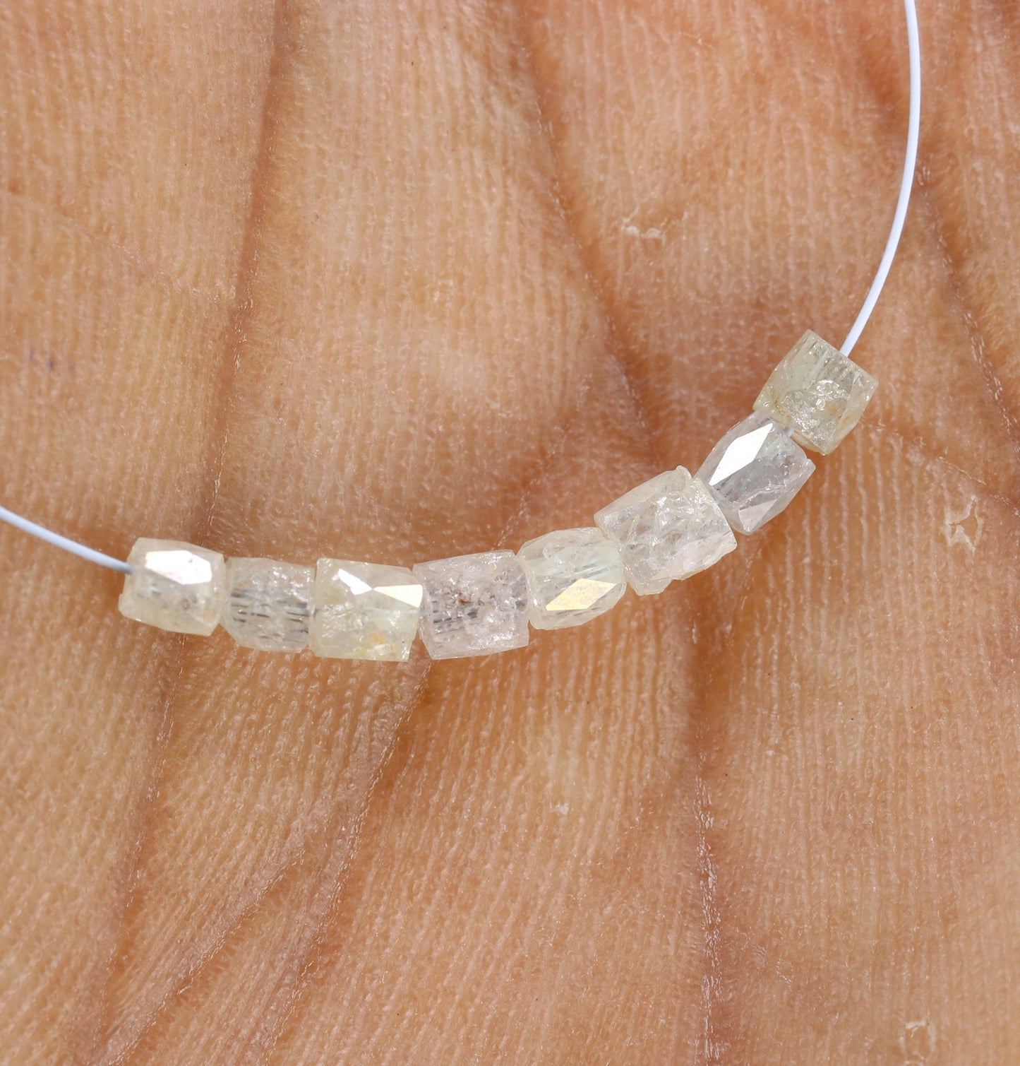Natural Raw Rough Diamond Beads | Unique One-of-a-Kind Art Deco & Retro Jewelry | Vintage Crystal Necklaces for Women | Handmade Craft