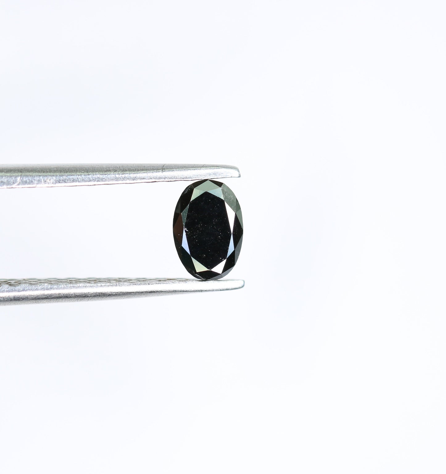 0.44 CT Black Oval Diamond for Engagement Ring | Natural Black Diamond Gift for Her | Unique Wedding Jewelry | Gift for Girlfriend, Sister