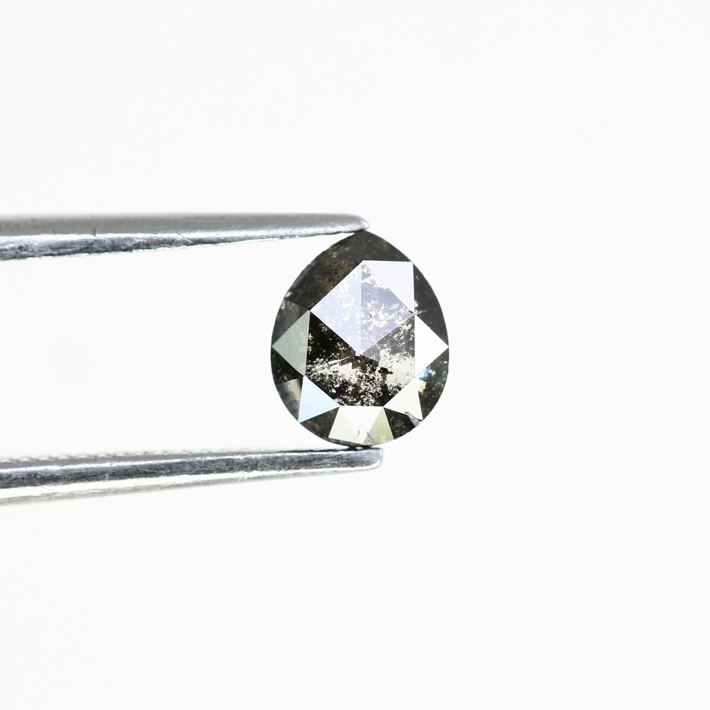 0.54 CT Pear Shape Salt and Pepper Loose Diamond | Bezel Set Natural Gemstone | Unique Gold Ring | Artisan Jewelry |Perfect Anniversary Gift