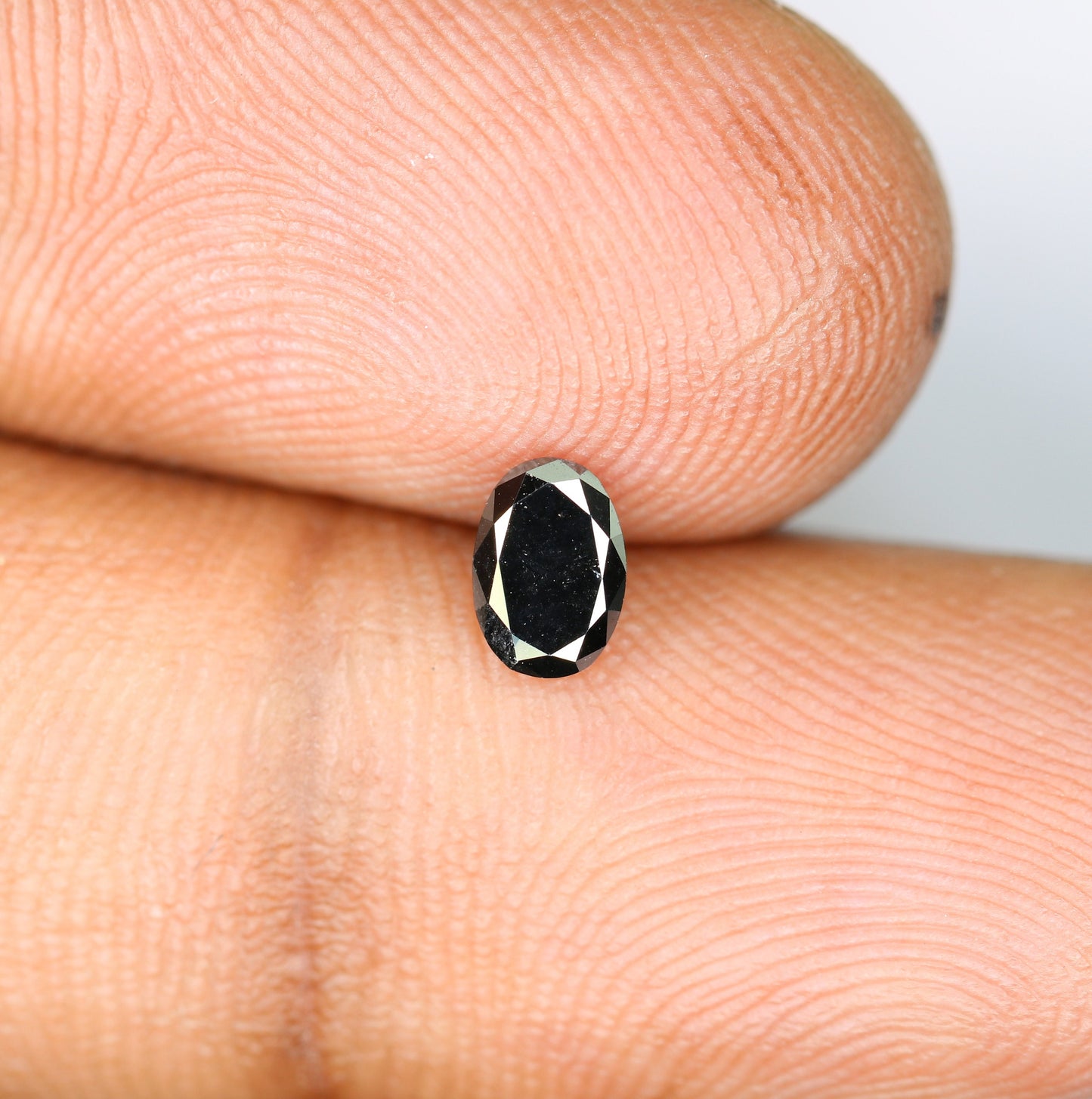 0.44 CT Black Oval Diamond for Engagement Ring | Natural Black Diamond Gift for Her | Unique Wedding Jewelry | Gift for Girlfriend, Sister